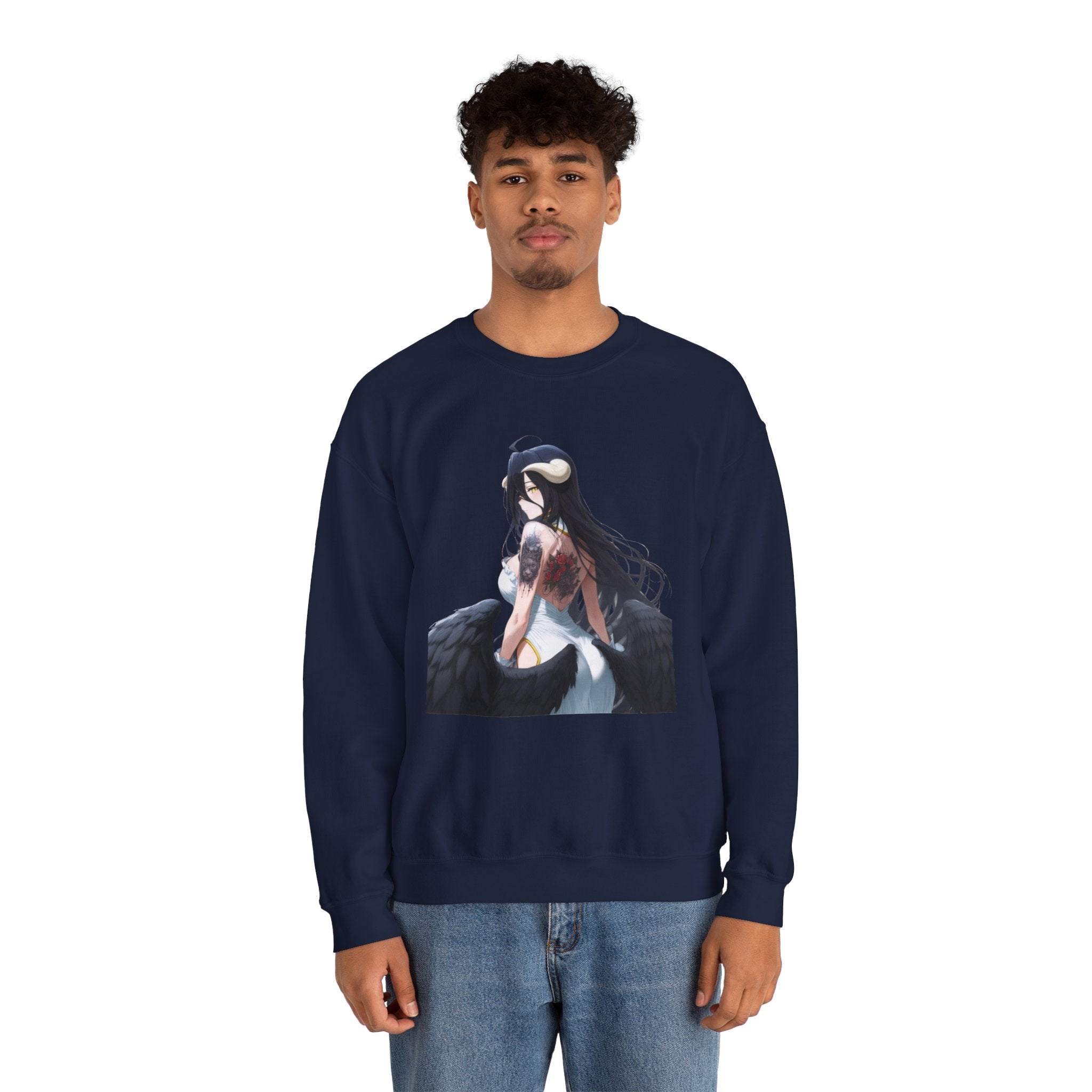 Gothic Albedo Overlord Waifu Unisex Heavy Blend™ Crewneck Sweatshirt