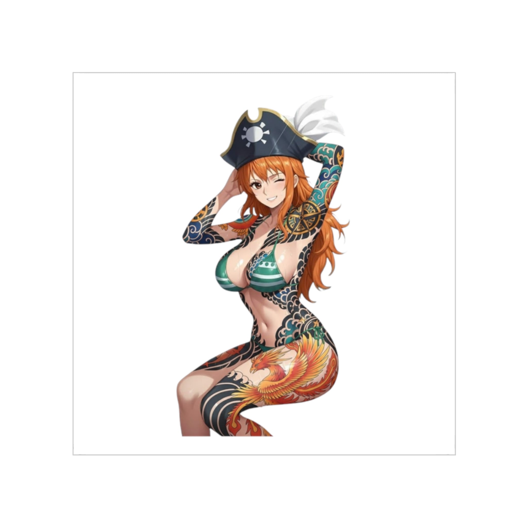Nami Tattoo Tactical Waifu Sticker