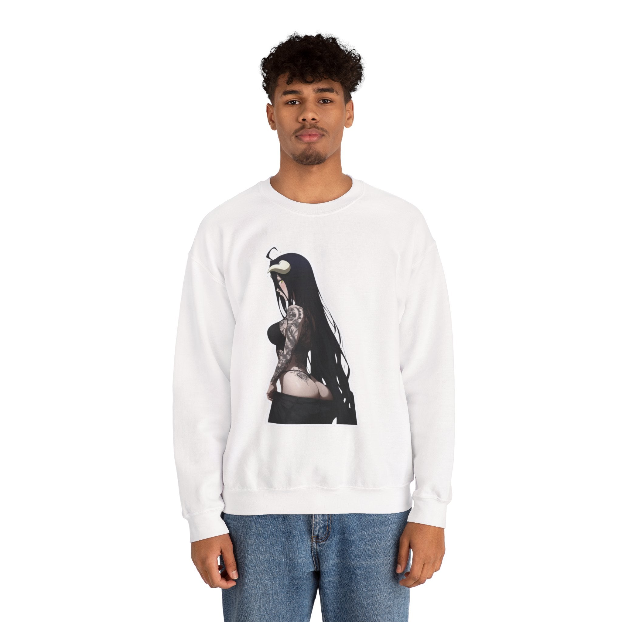 Albedo From Overlord Gothic Tattooed Unisex Heavy Blend™ Crewneck Sweatshirt