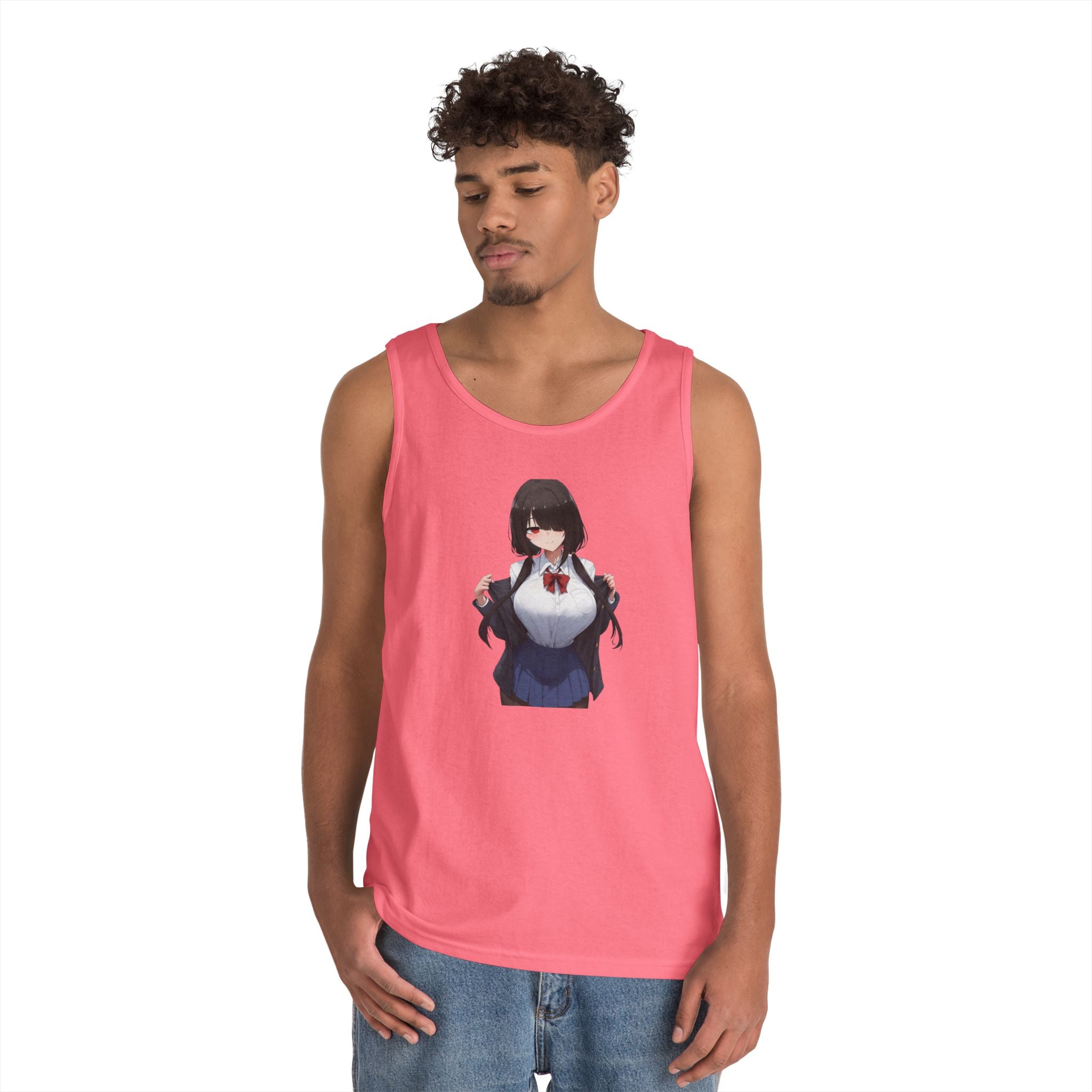 Tokisaki Kurum Schoolgirl Gothic Seductive Heavy Cotton Tank Top