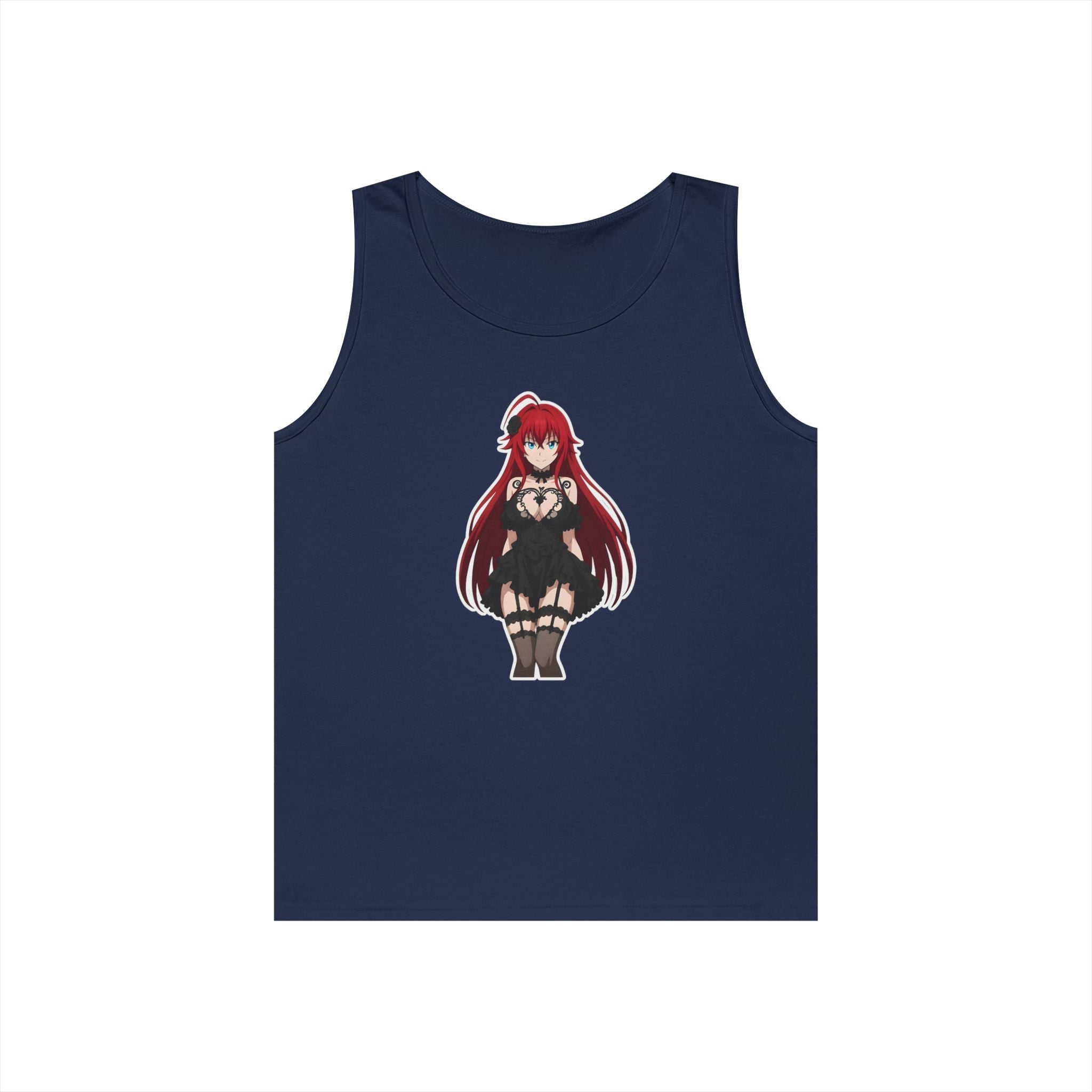 Rias Gremory Gothic Style Waifu Heavy Cotton Tank Top