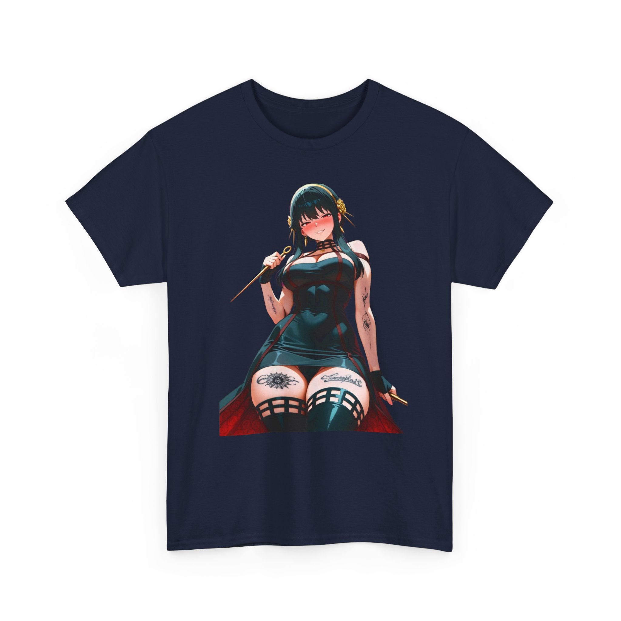 Yor Forger Assassin Gothic Tattooed Unisex Heavy Cotton Tee