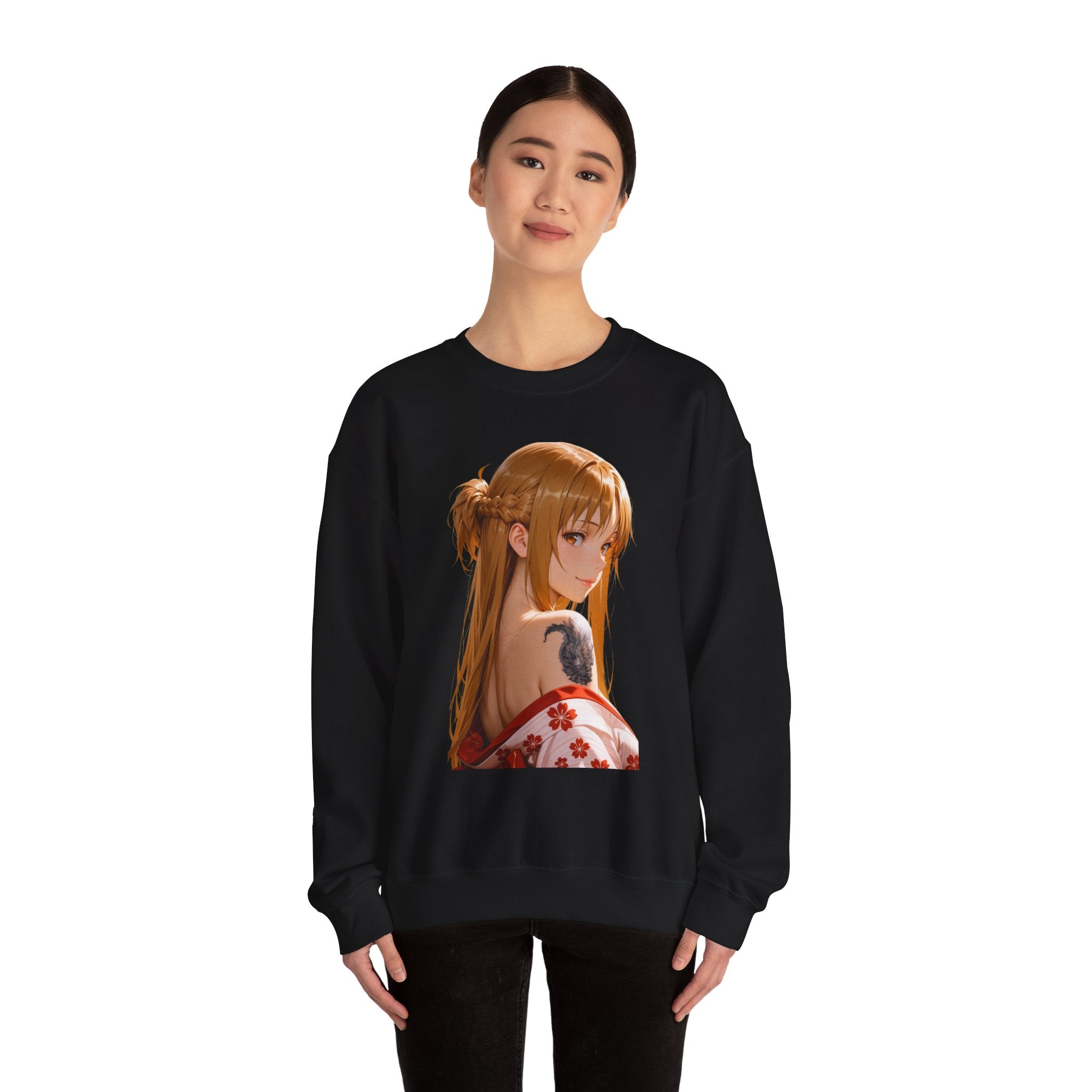 Asuna Kimono Tattoo Unisex Heavy Blend™ Crewneck Sweatshirt