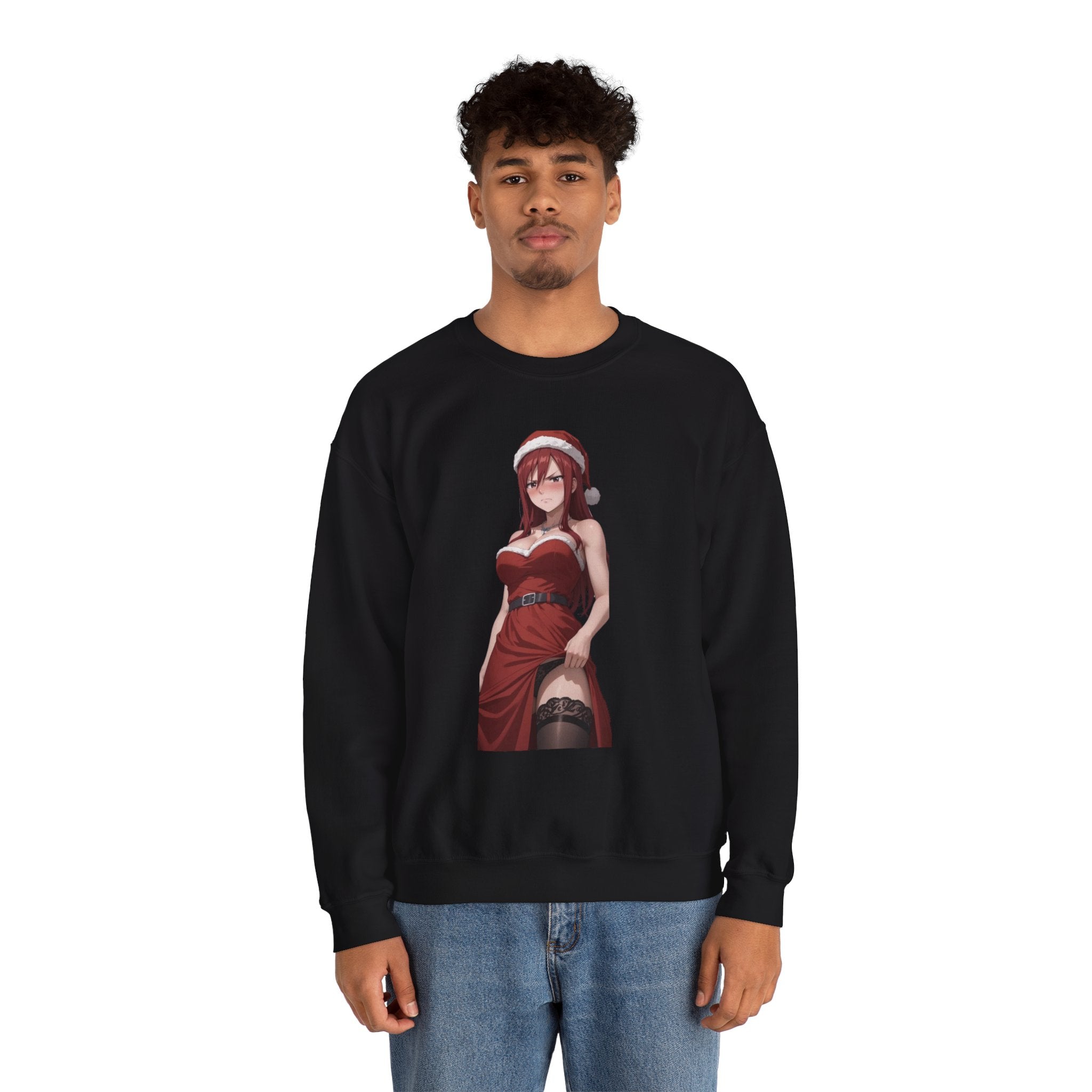 Ezra Scarlet Christmas Themed Angry Unisex Heavy Blend™ Crewneck Sweatshirt