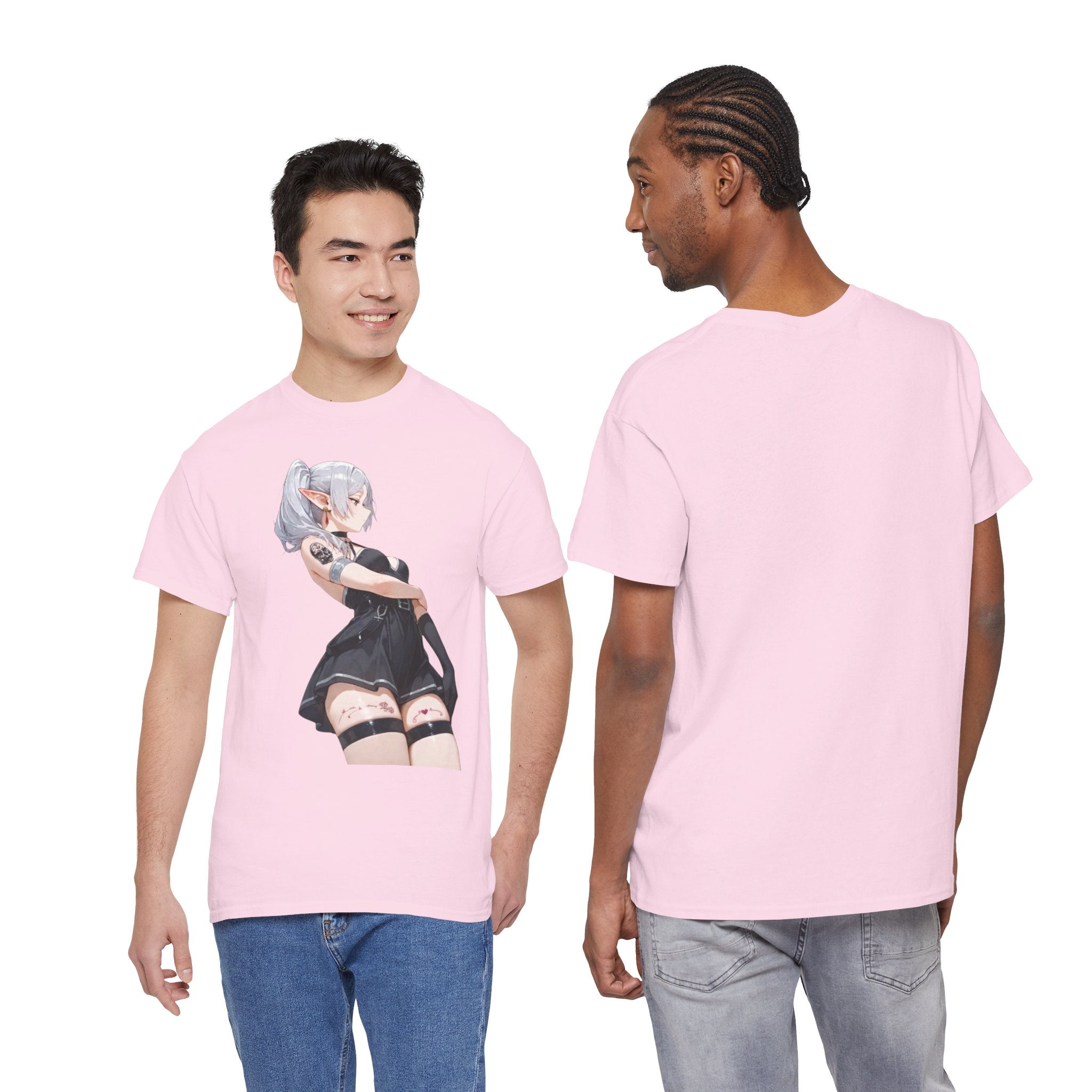 Sexy Frieren Tattooed Black Outfit Unisex Heavy Cotton Tee