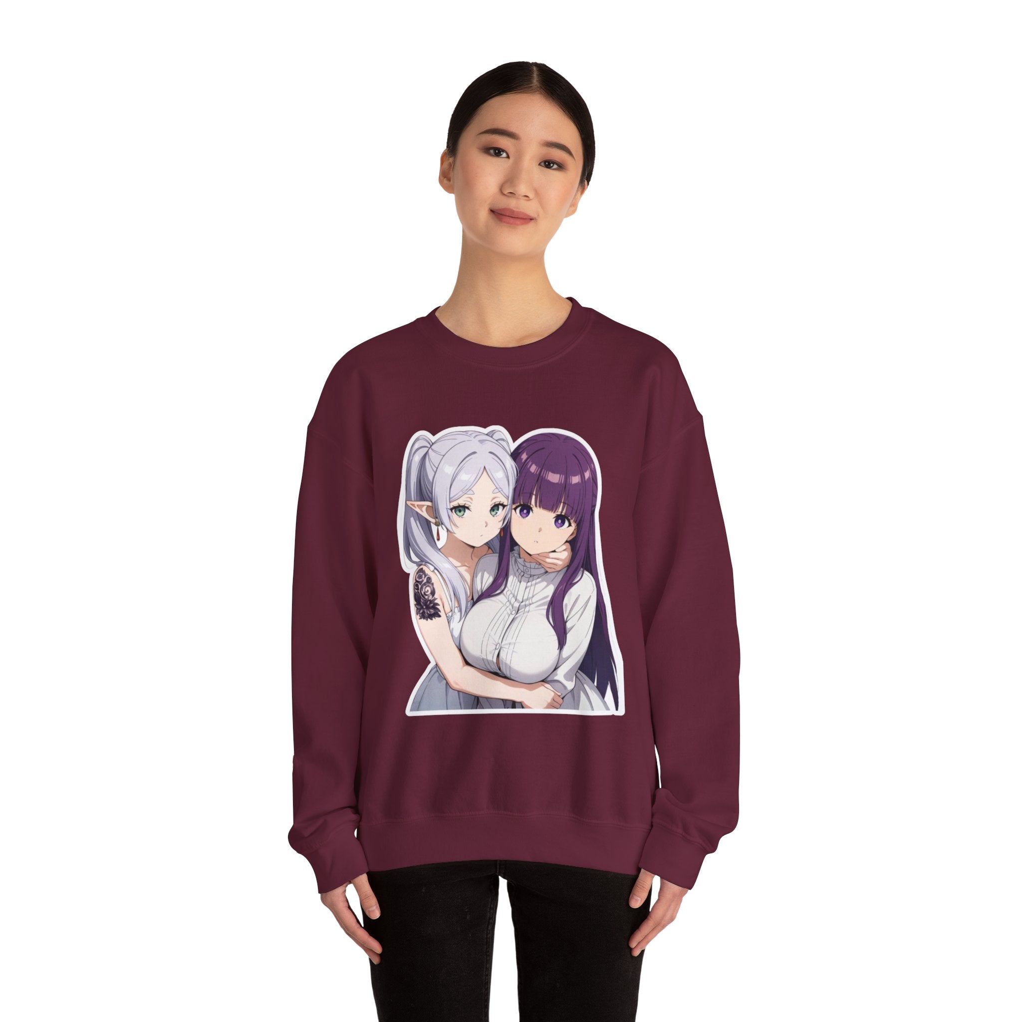 Fern x Frieren Waifu Unisex Heavy Blend™ Crewneck Sweatshirt