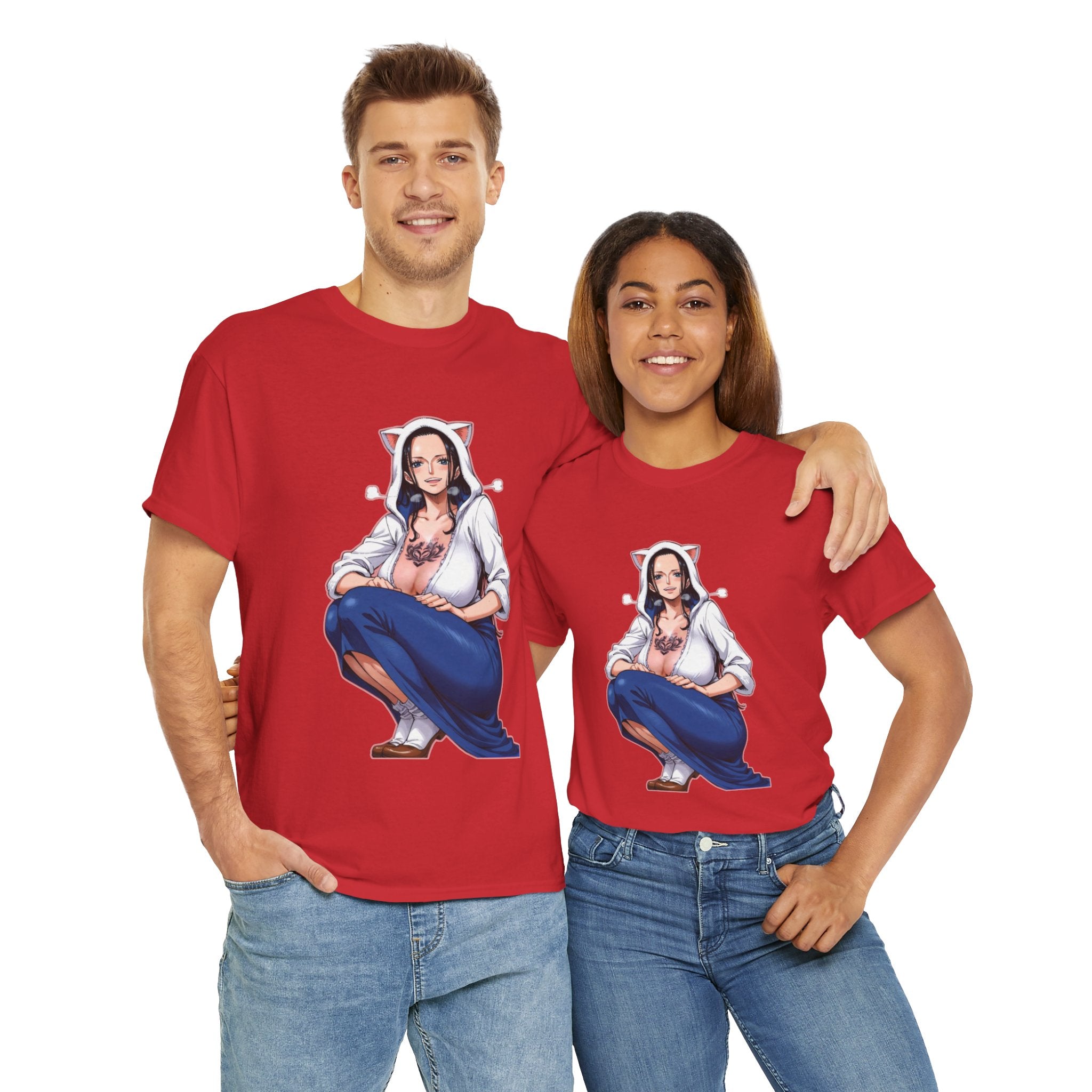 Nico Robin Catgirl Casual Anime Heavy Cotton Tee