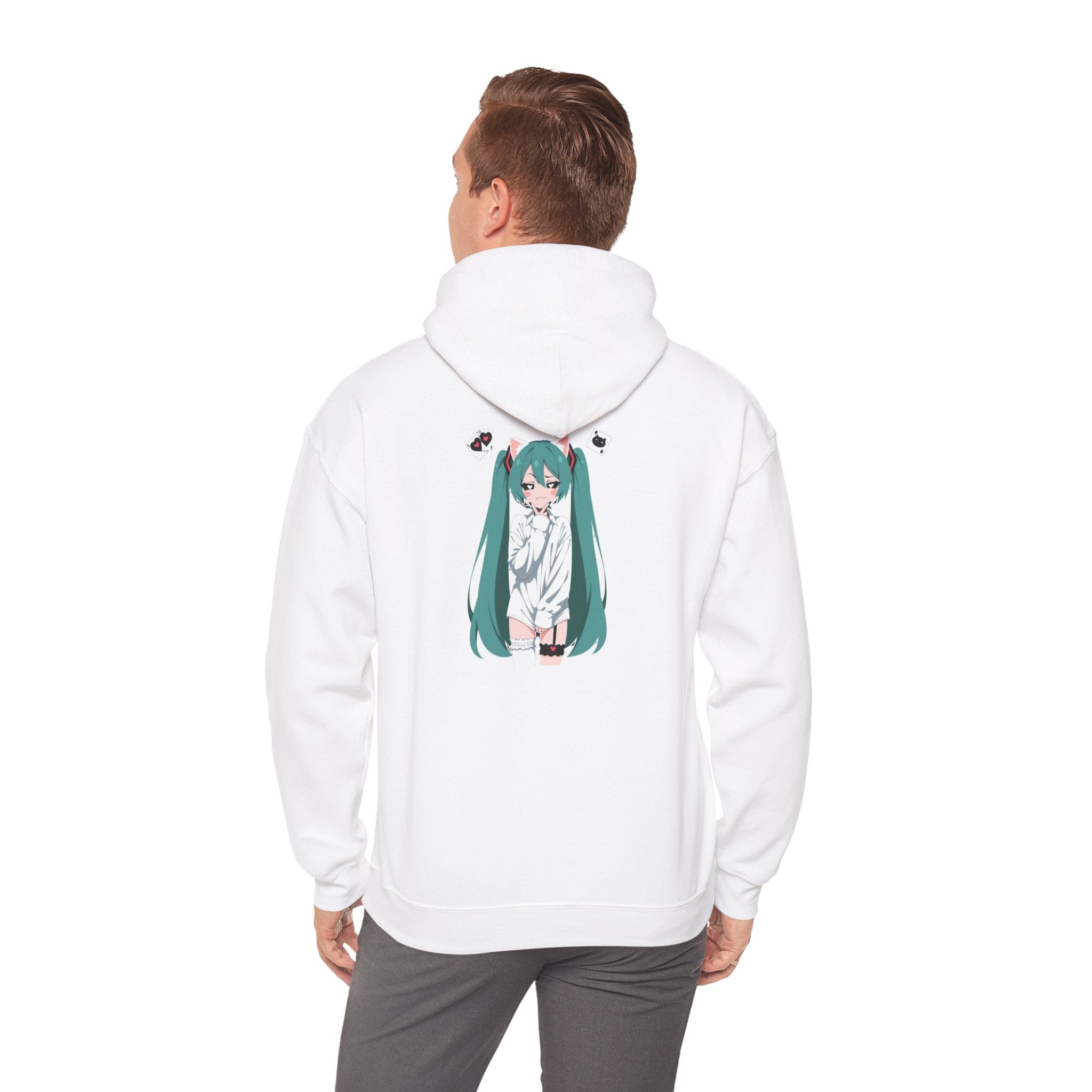Hatsune Miku Catgirl Cute Unisex Heavy Blend™ Hooded Sweatshirt