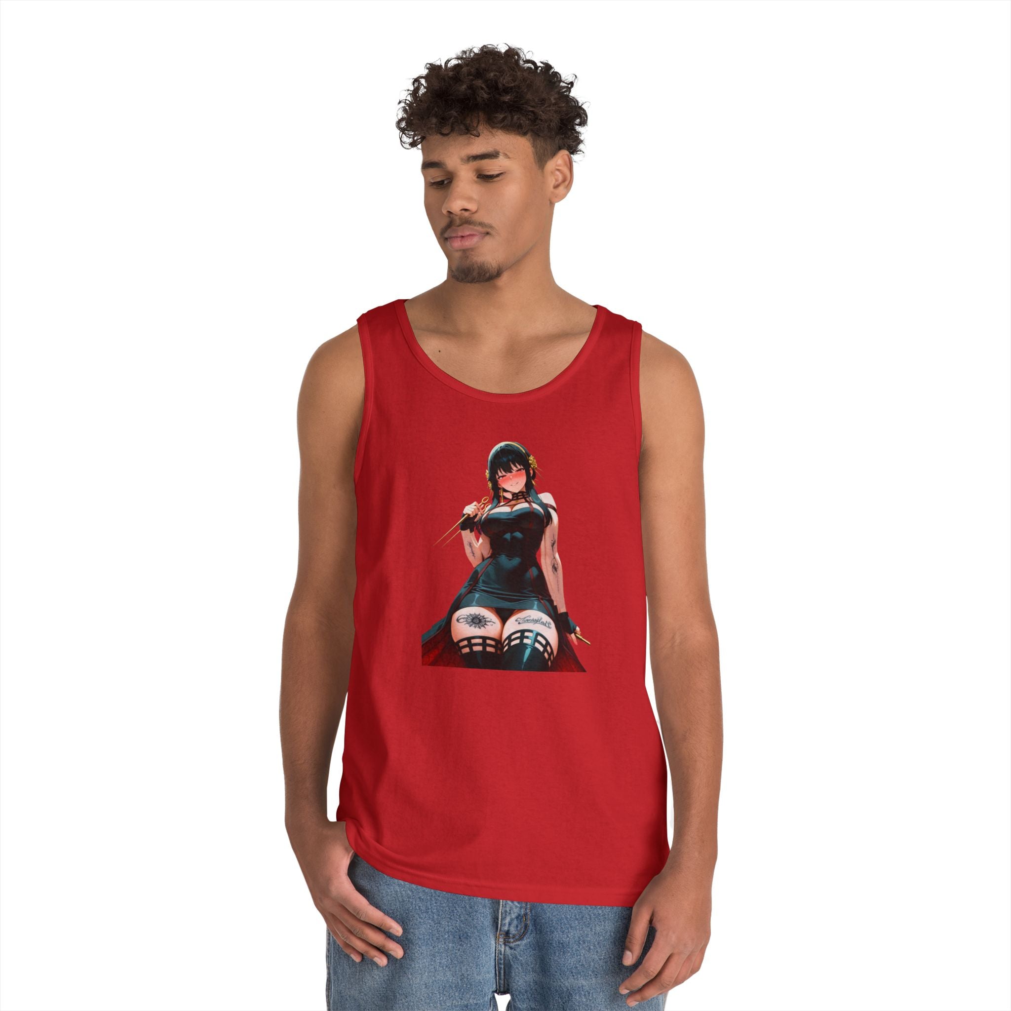 Yor Forger Assassin Gothic Tattooed Heavy Cotton Tank Top