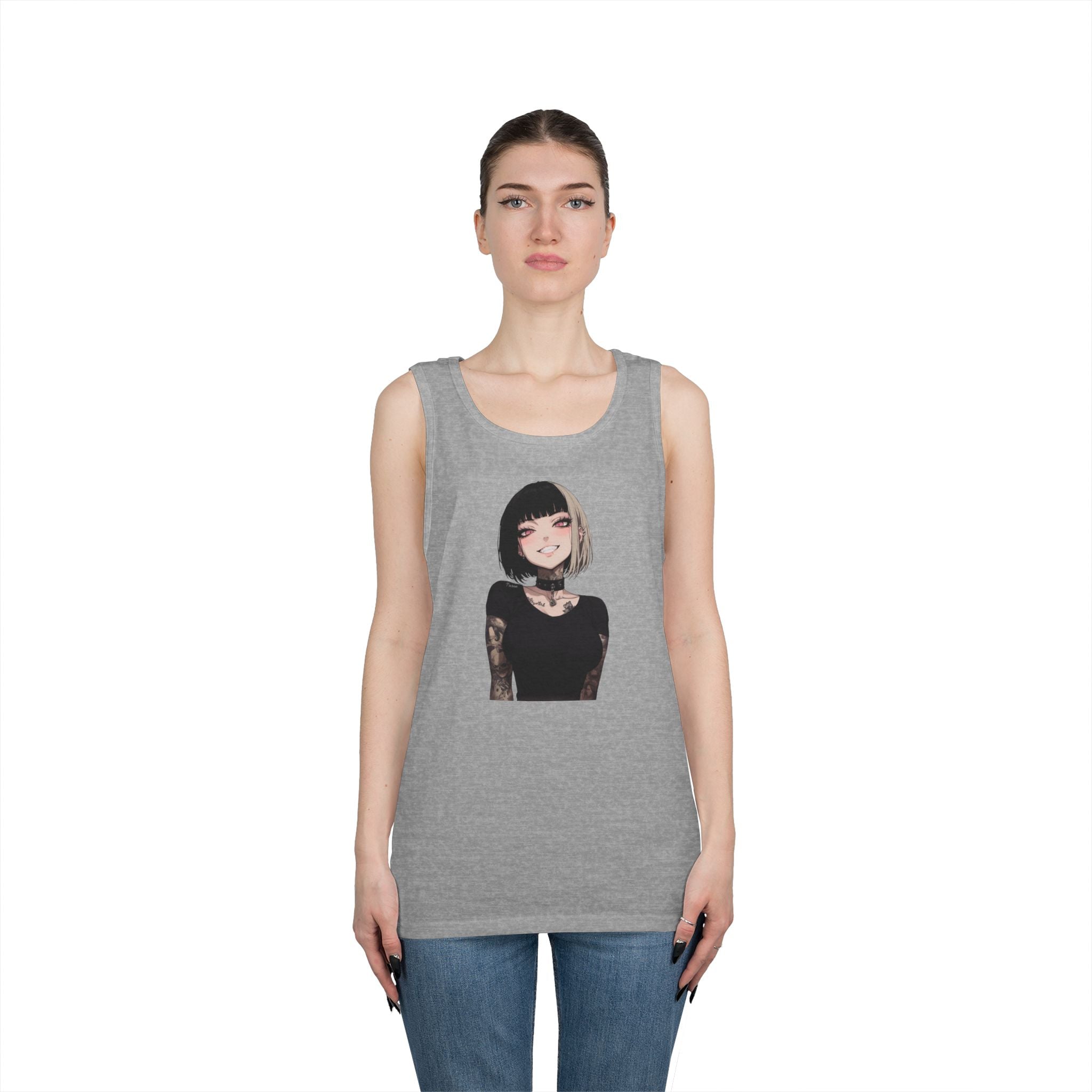 Himiko Toga Gothic Tattooed Style Heavy Cotton Tank Top