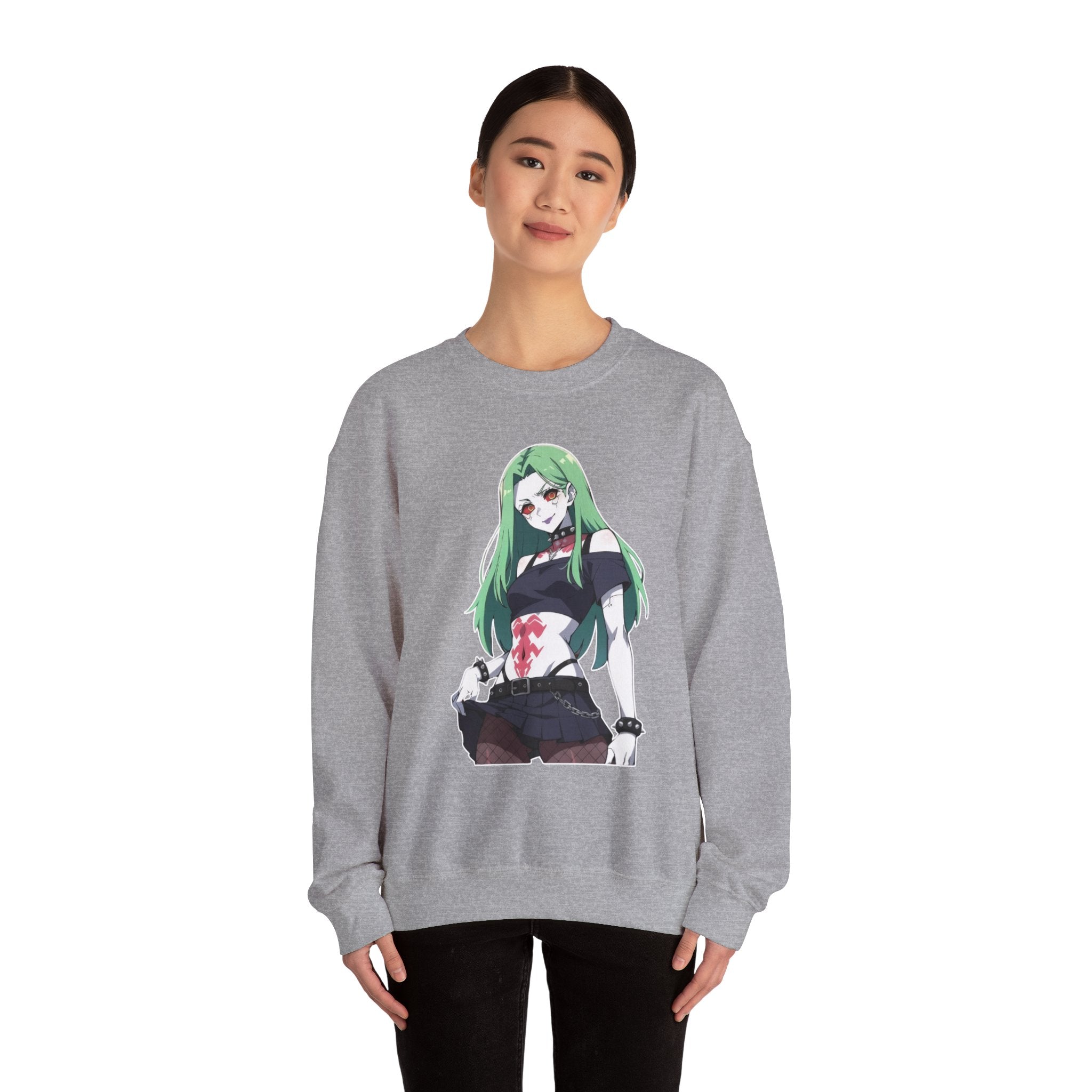 Rebecca Cyberpunk Futuristic Unisex Heavy Blend™ Crewneck Sweatshirt
