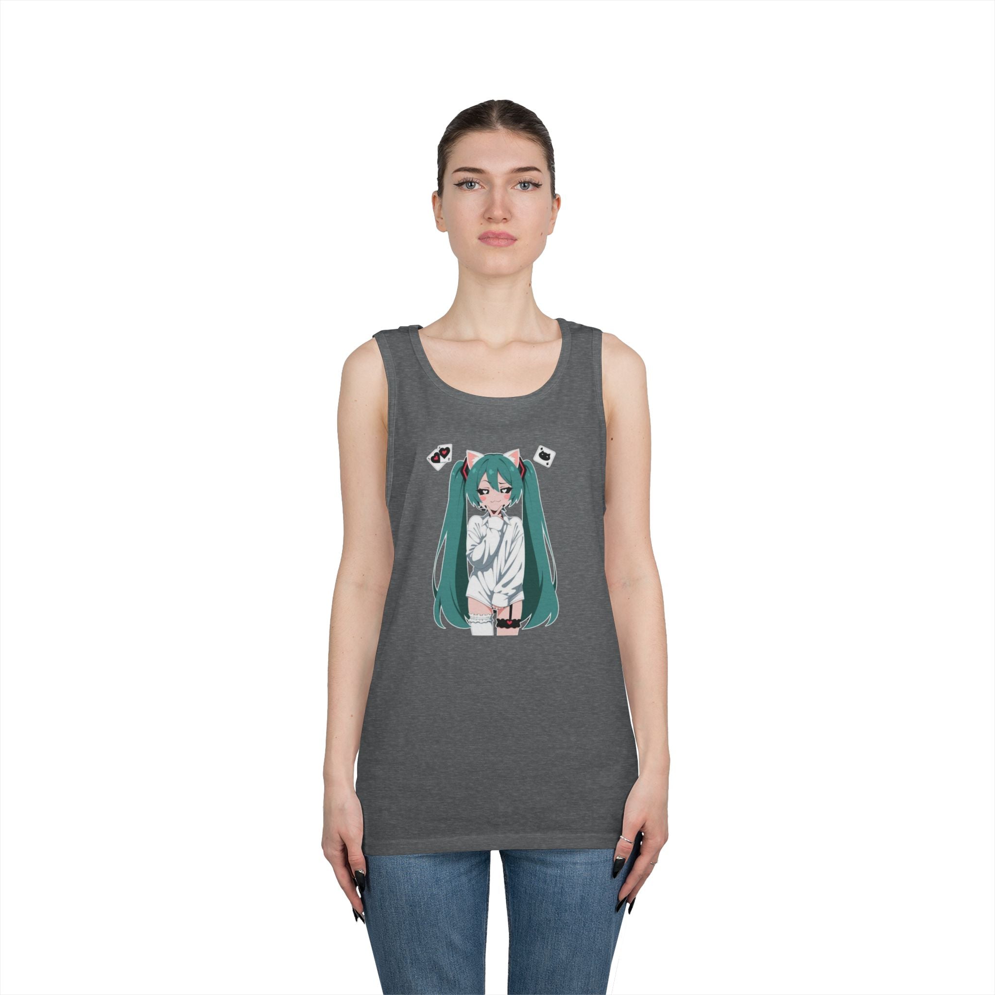 Hatsune Miku Catgirl Cute Heavy Cotton Tank Top
