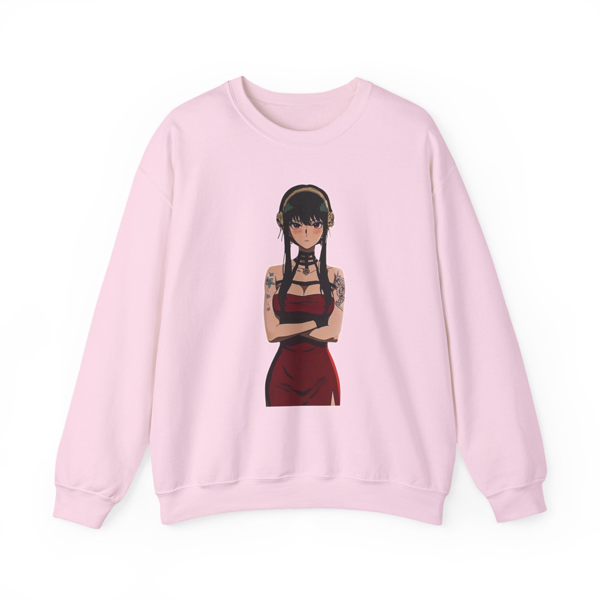 Yor Forger Elegant Tattooed Anime Unisex Heavy Blend™ Crewneck Sweatshirt