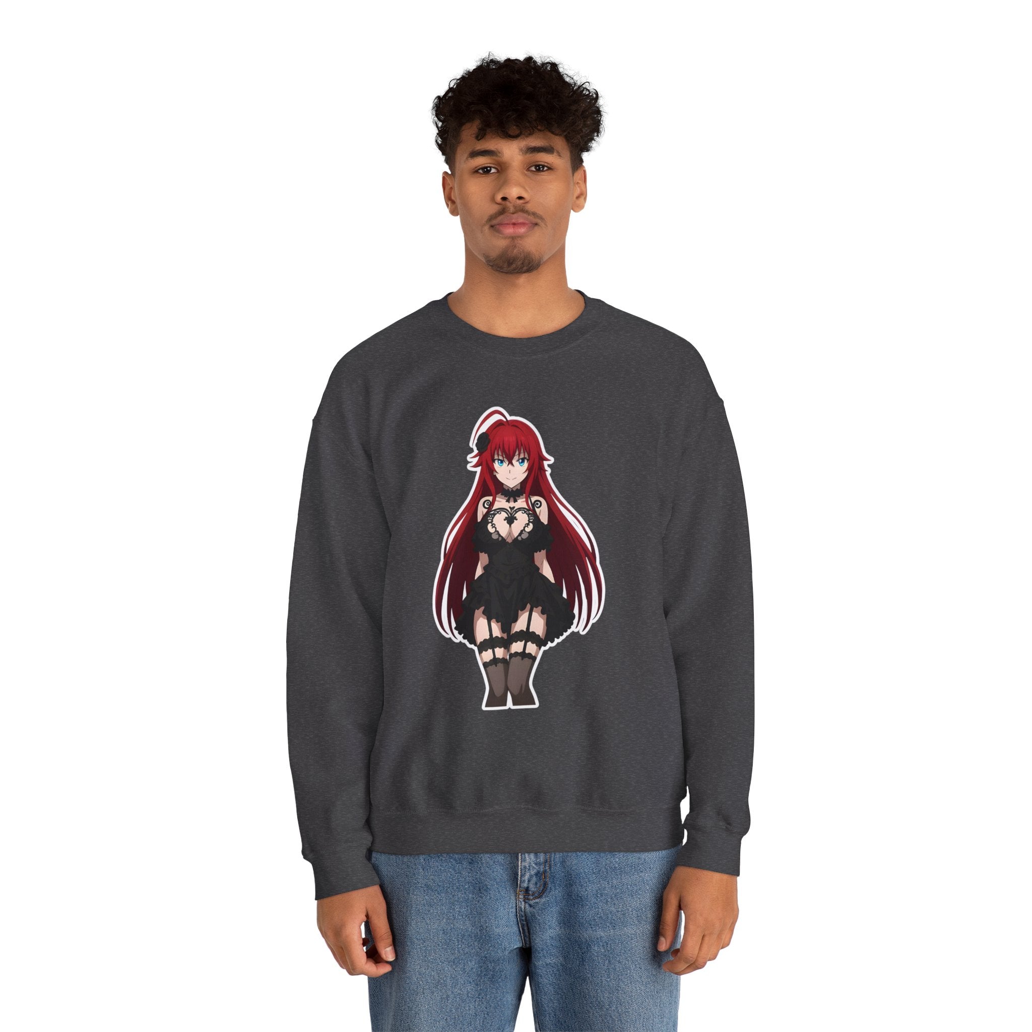 Rias Gremory Gothic Style Waifu Unisex Heavy Blend™ Crewneck Sweatshirt