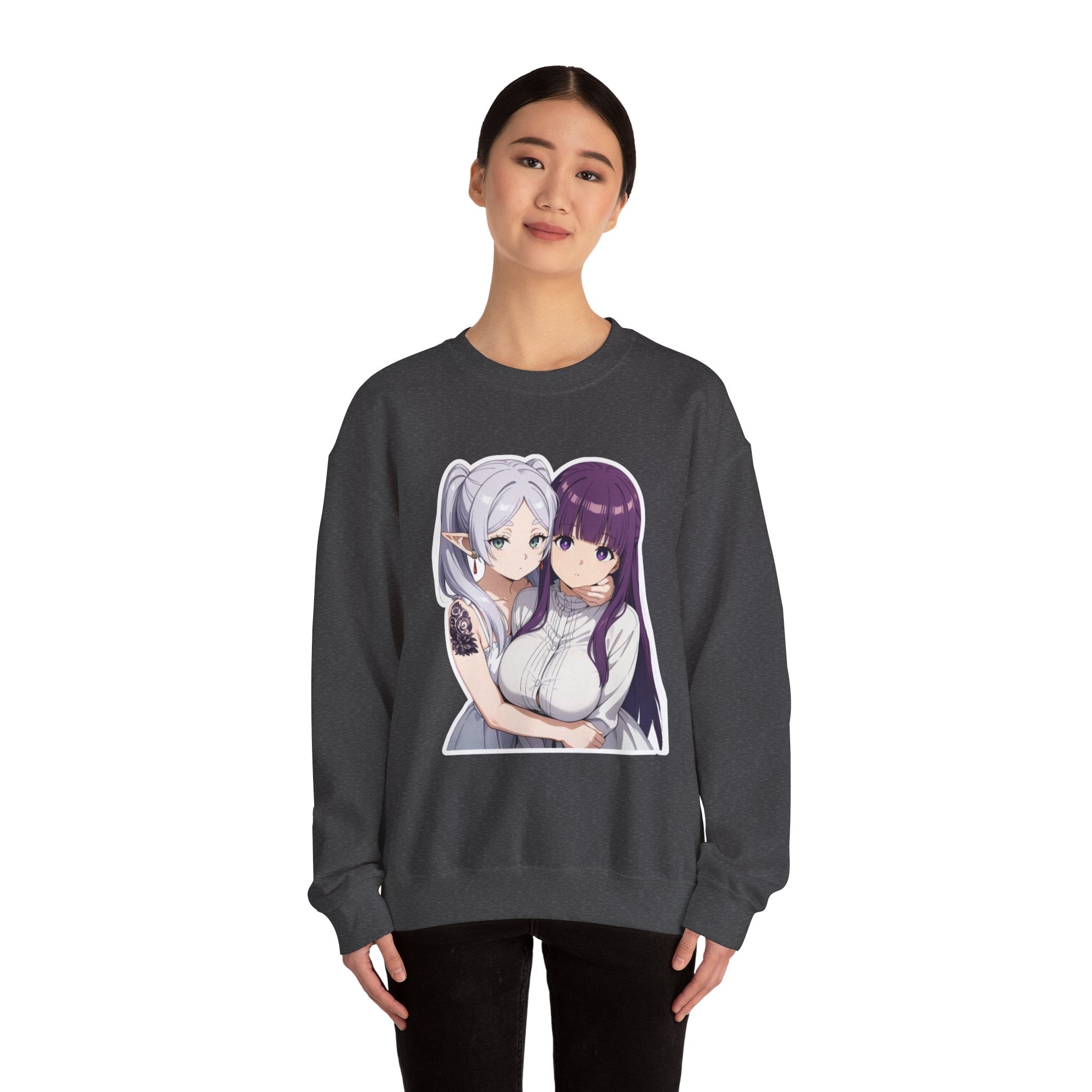 Fern x Frieren Waifu Unisex Heavy Blend™ Crewneck Sweatshirt