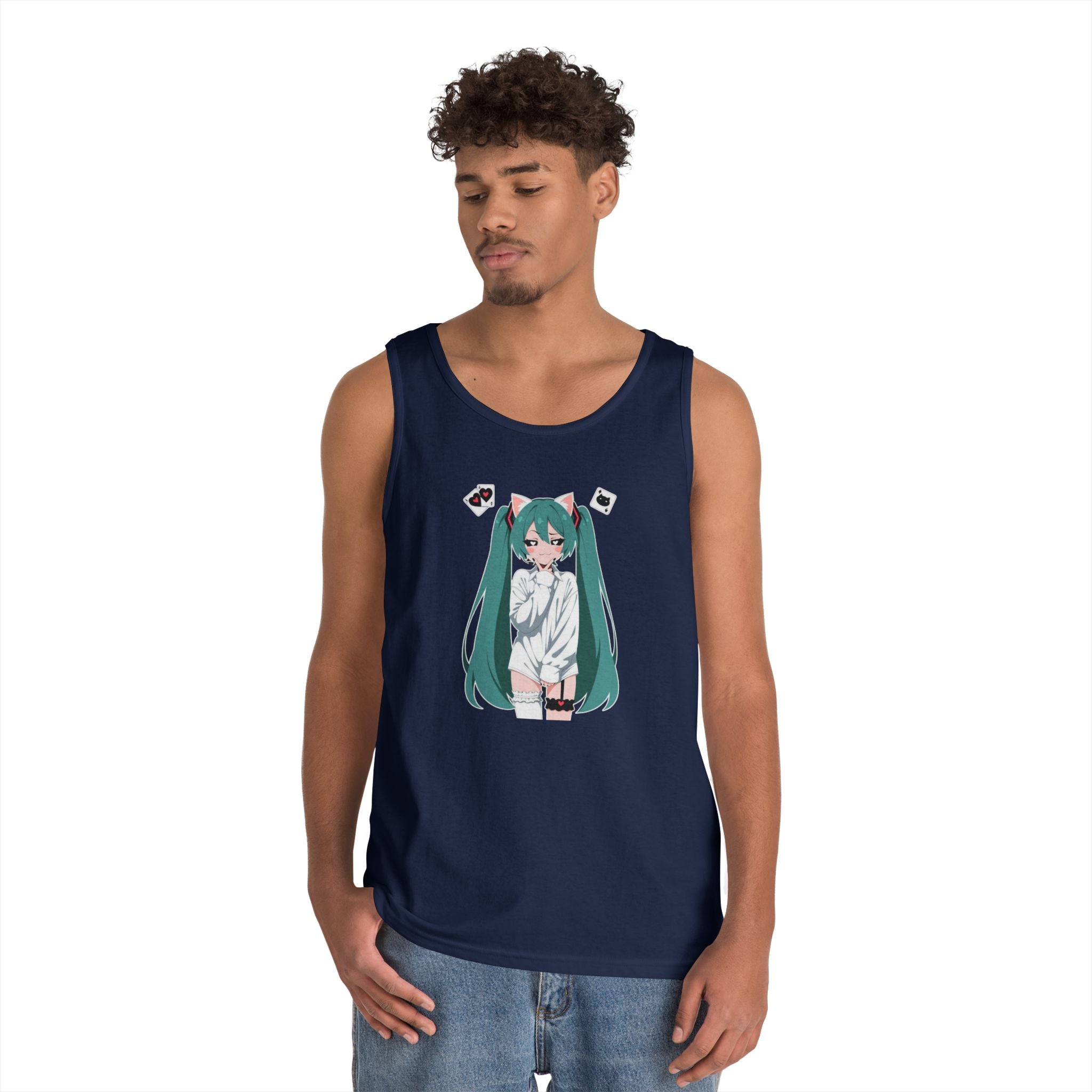Hatsune Miku Catgirl Cute Heavy Cotton Tank Top