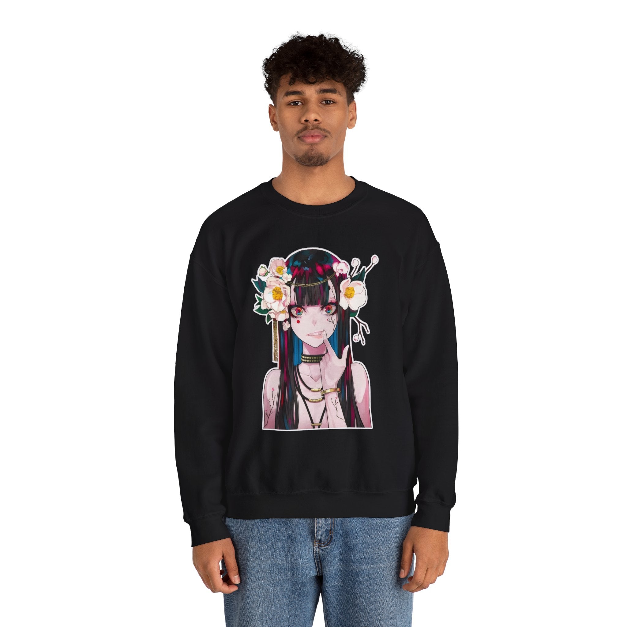 Vampire Girl Dark Fantasy Unisex Heavy Blend™ Crewneck Sweatshirt