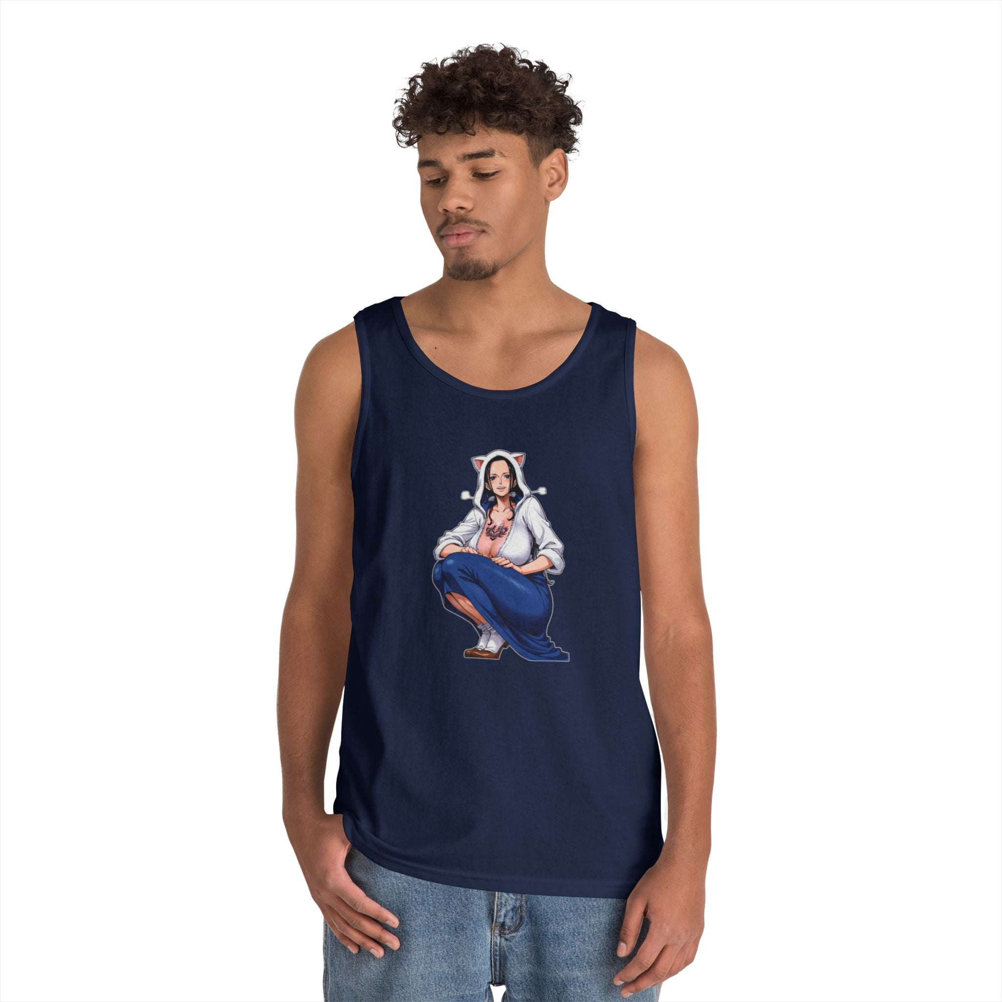Nico Robin Catgirl Casual Anime Heavy Cotton Tank Top