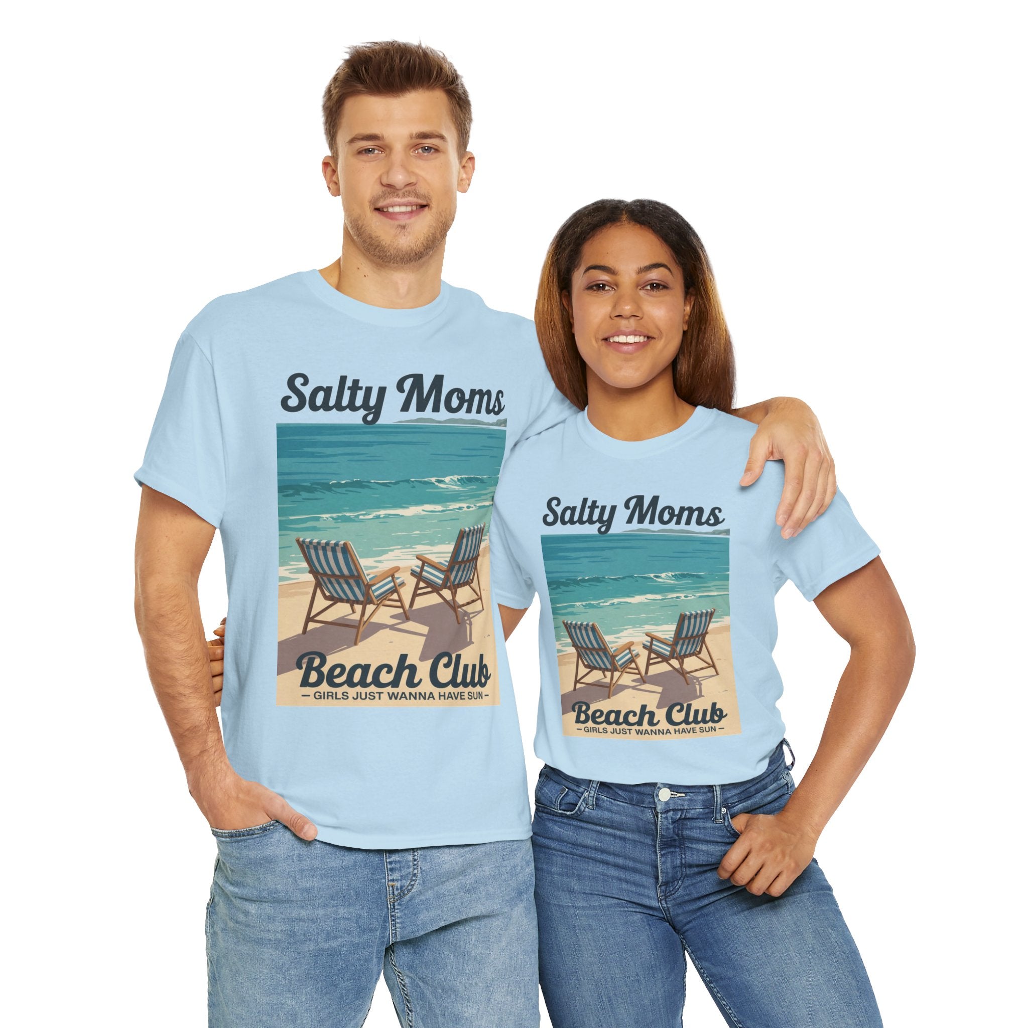 Salty Moms Beach Club Unisex Heavy Cotton Tee