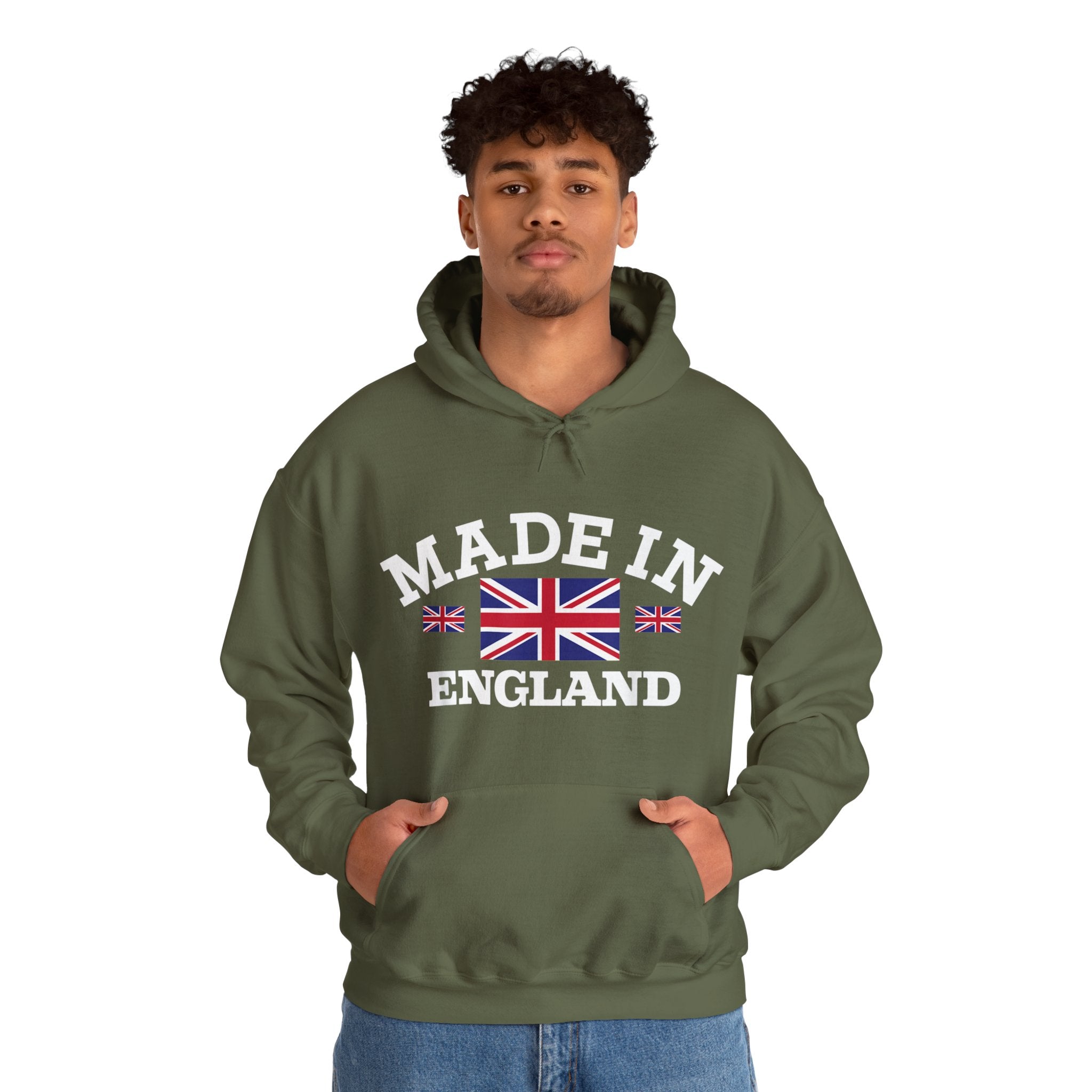 Made in England British Flag Union Jack Unisex Heavy Blend™ Hooded Sweatshirt