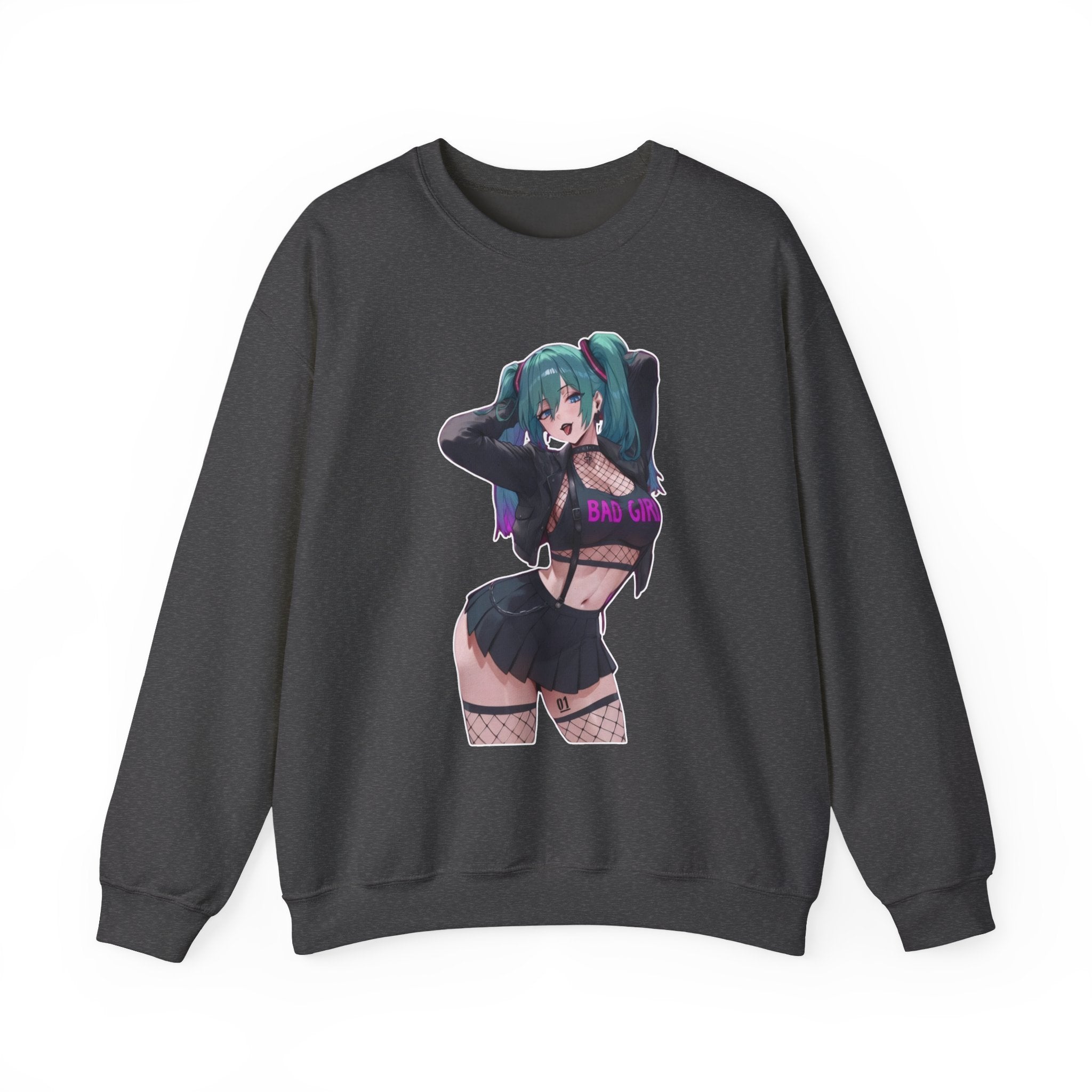 Hatsune Miku Baddie Unisex Heavy Blend™ Crewneck Sweatshirt