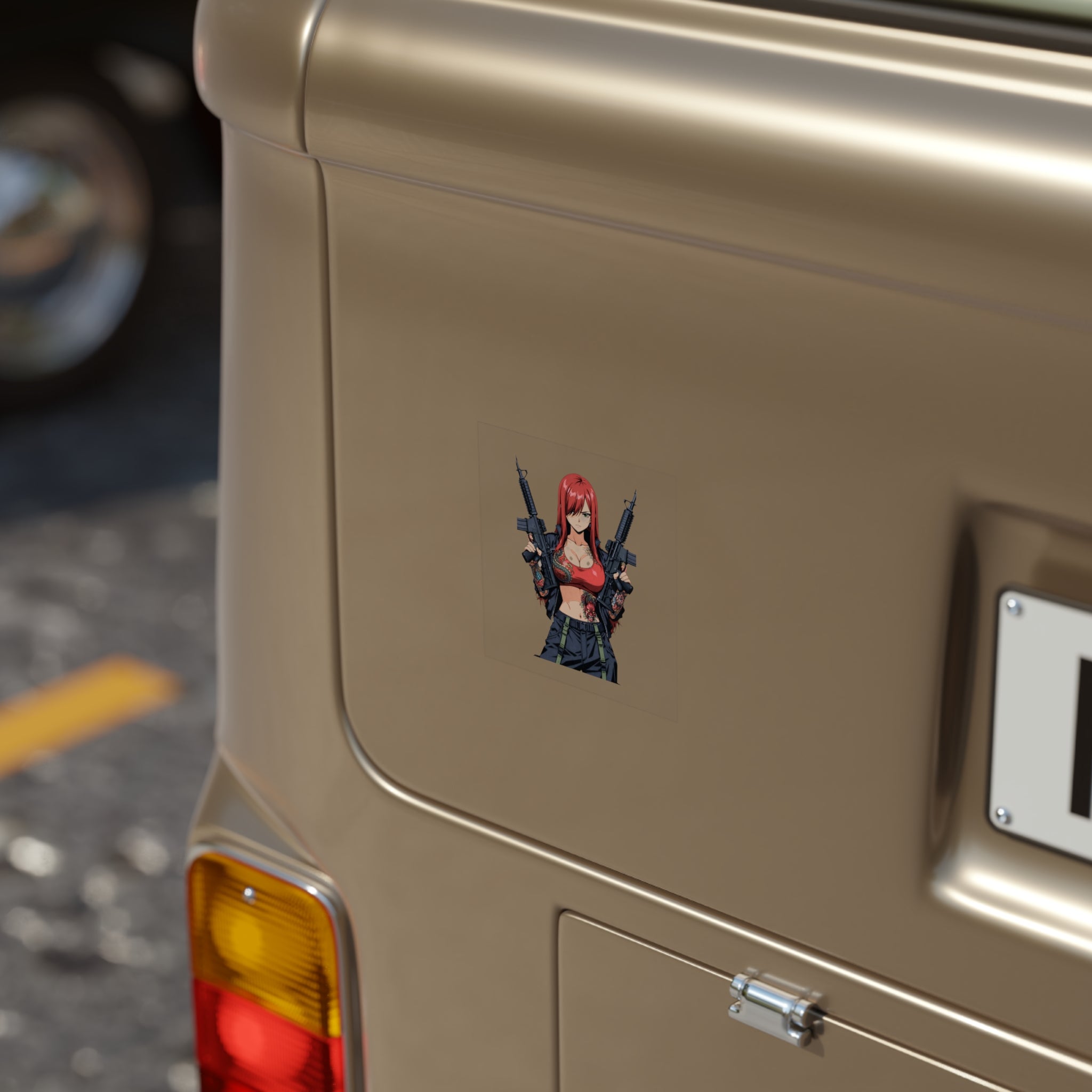 Erza Scarlet Street Style Waifu Sticker