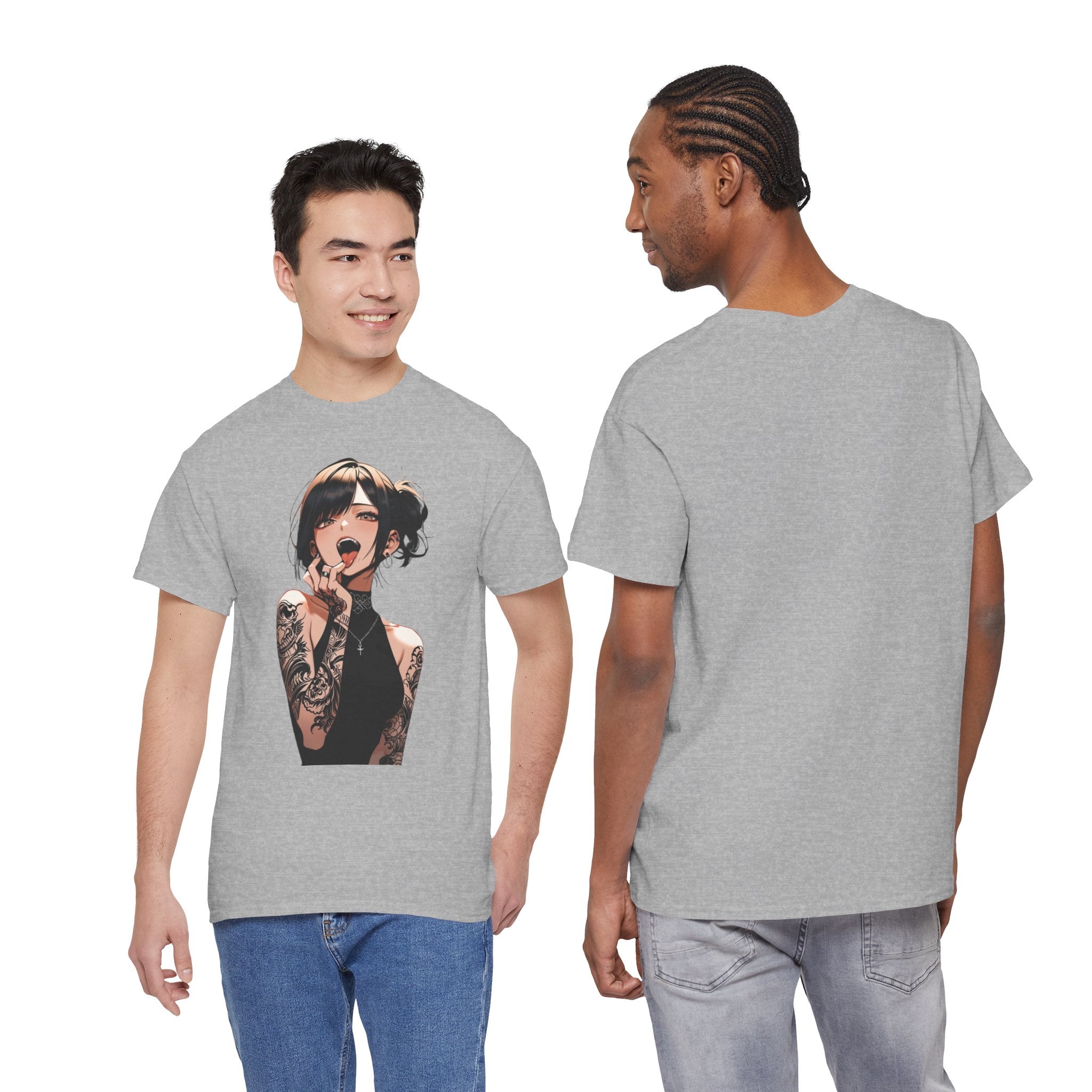 Gothic Himiko Toga Tattooed Ahegao Heavy Cotton Tee