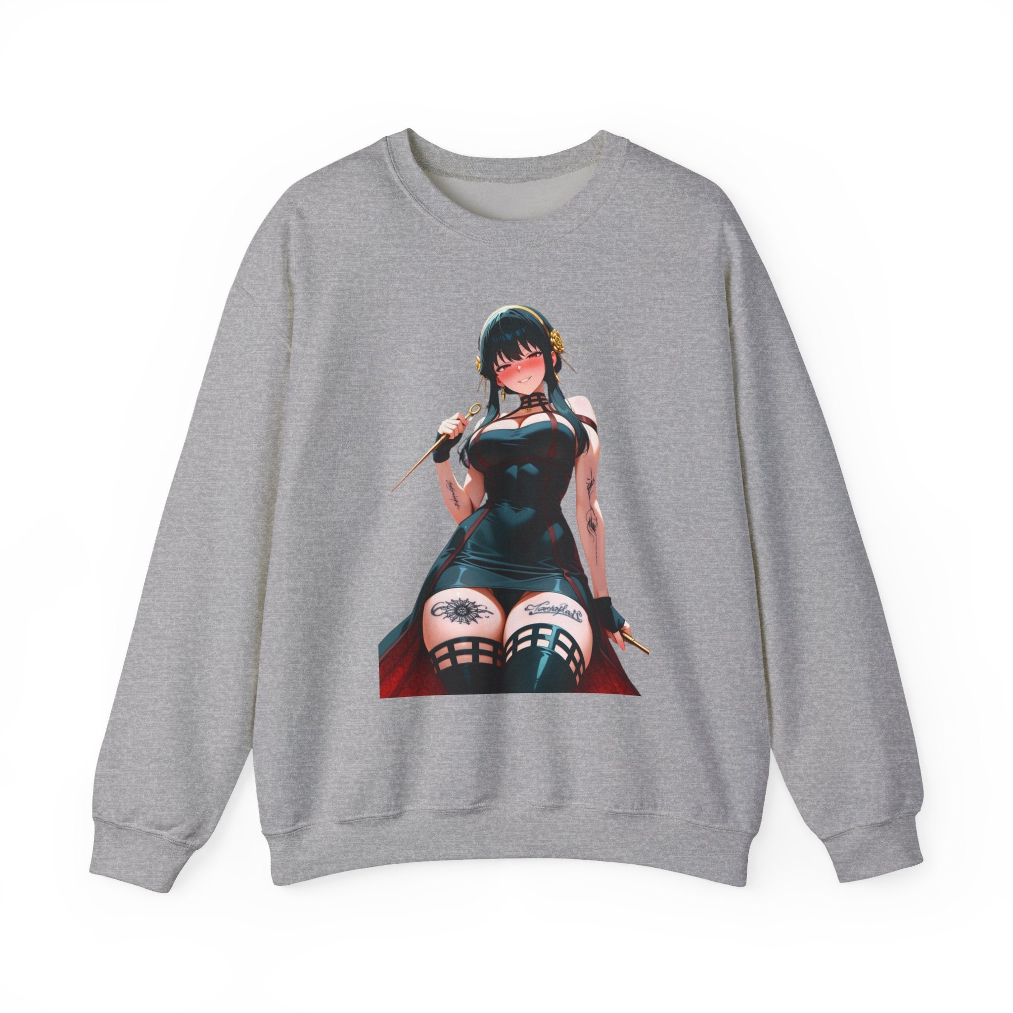 Yor Forger Assassin Gothic Tattooed Unisex Heavy Blend™ Crewneck Sweatshirt