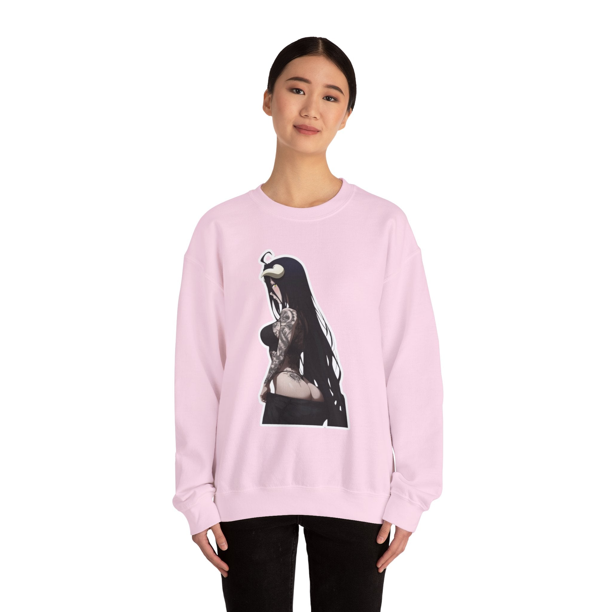 Albedo From Overlord Gothic Tattooed Unisex Heavy Blend™ Crewneck Sweatshirt