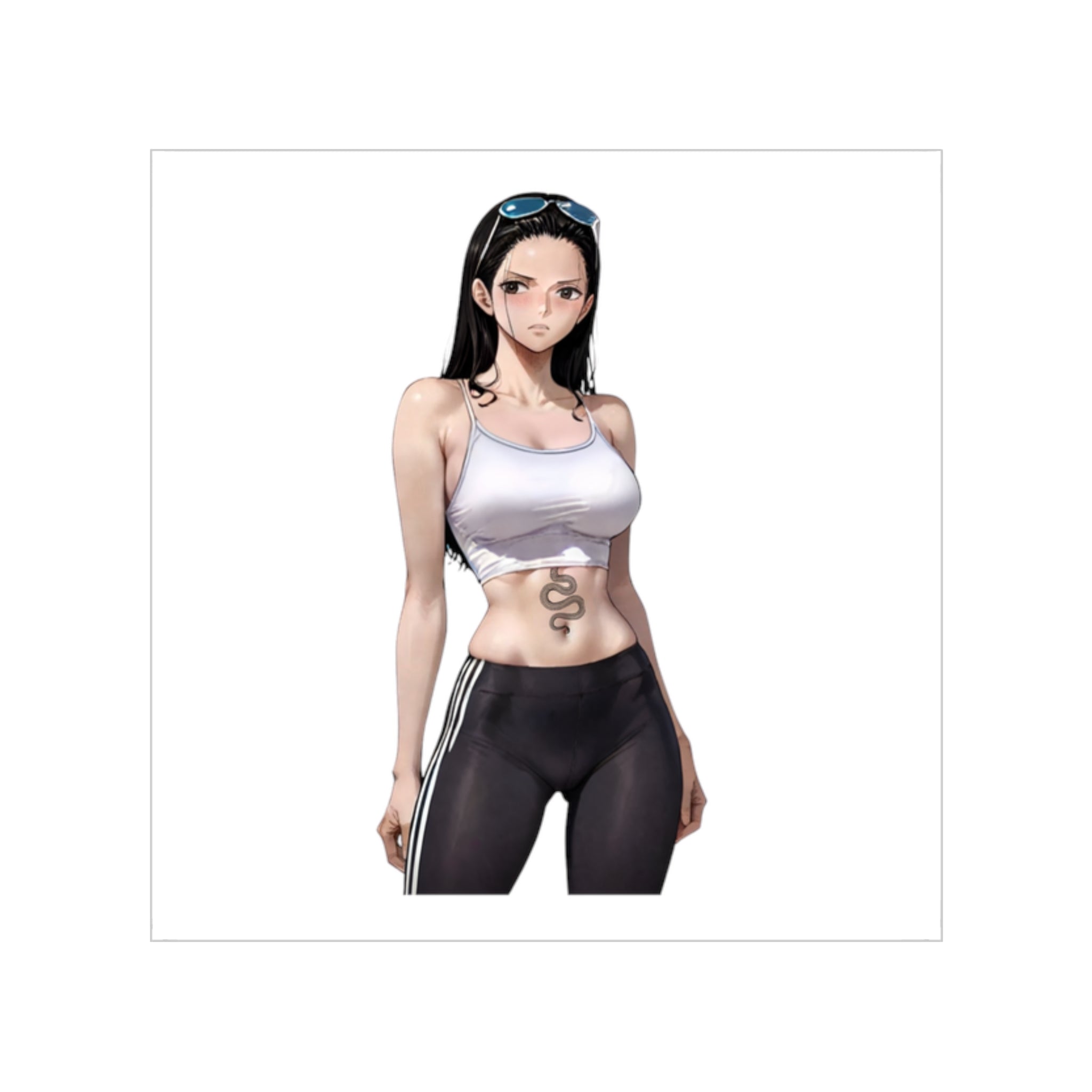 Nico Robin Sporty Snake Tattoo Anime Vinyl Sticker,
