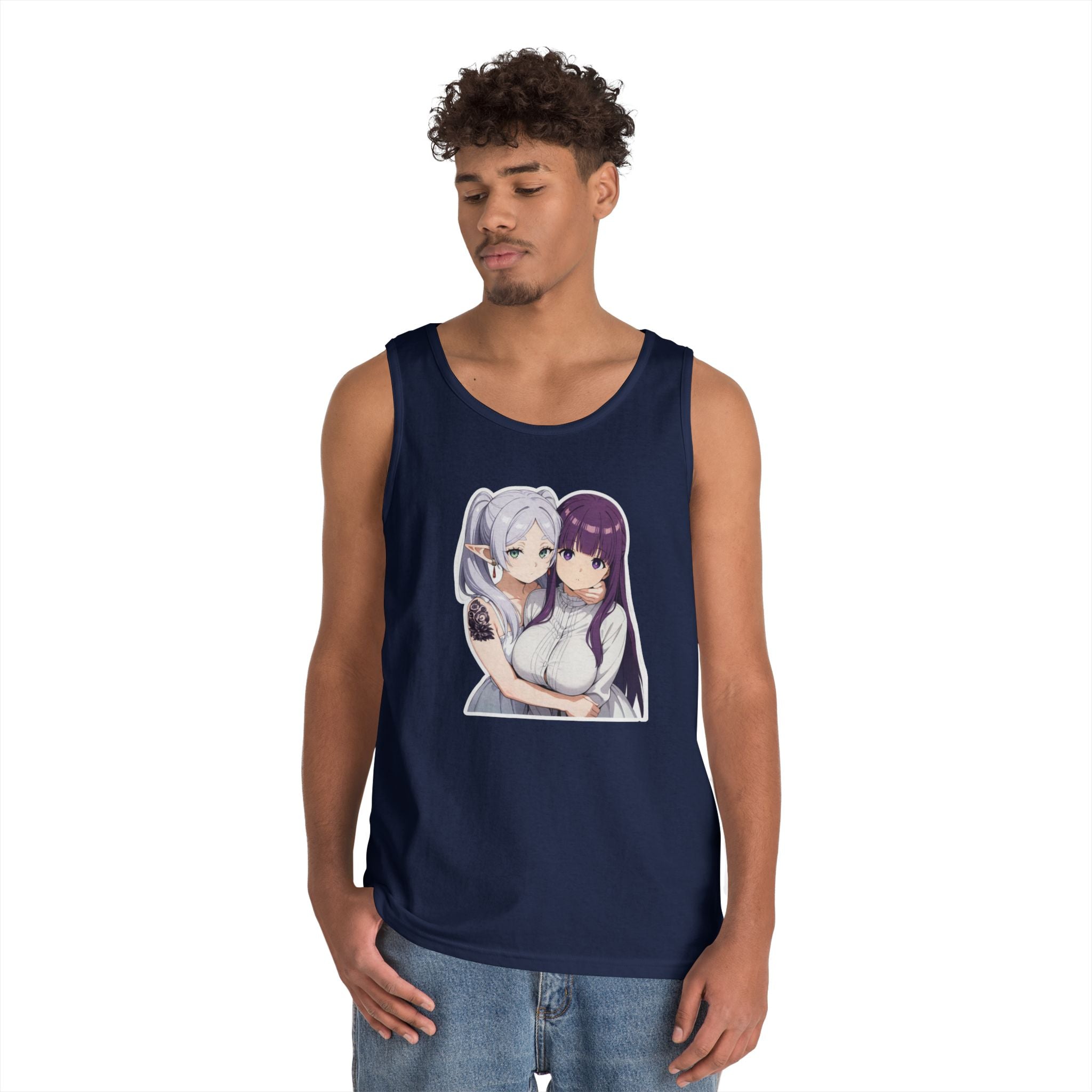 Fern x Frieren Waifu Heavy Cotton Tank Top