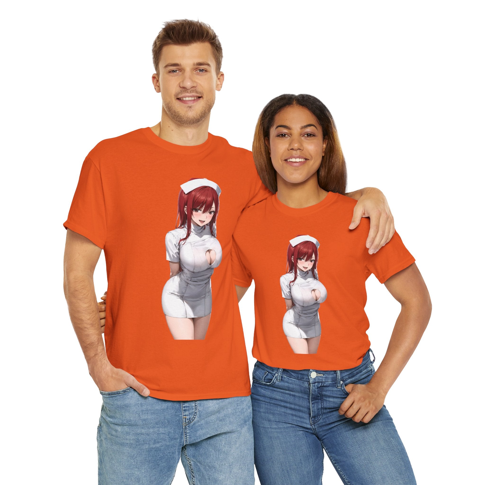 Ezra Scarlet Nurse Uniform Anime Heavy Cotton Tee