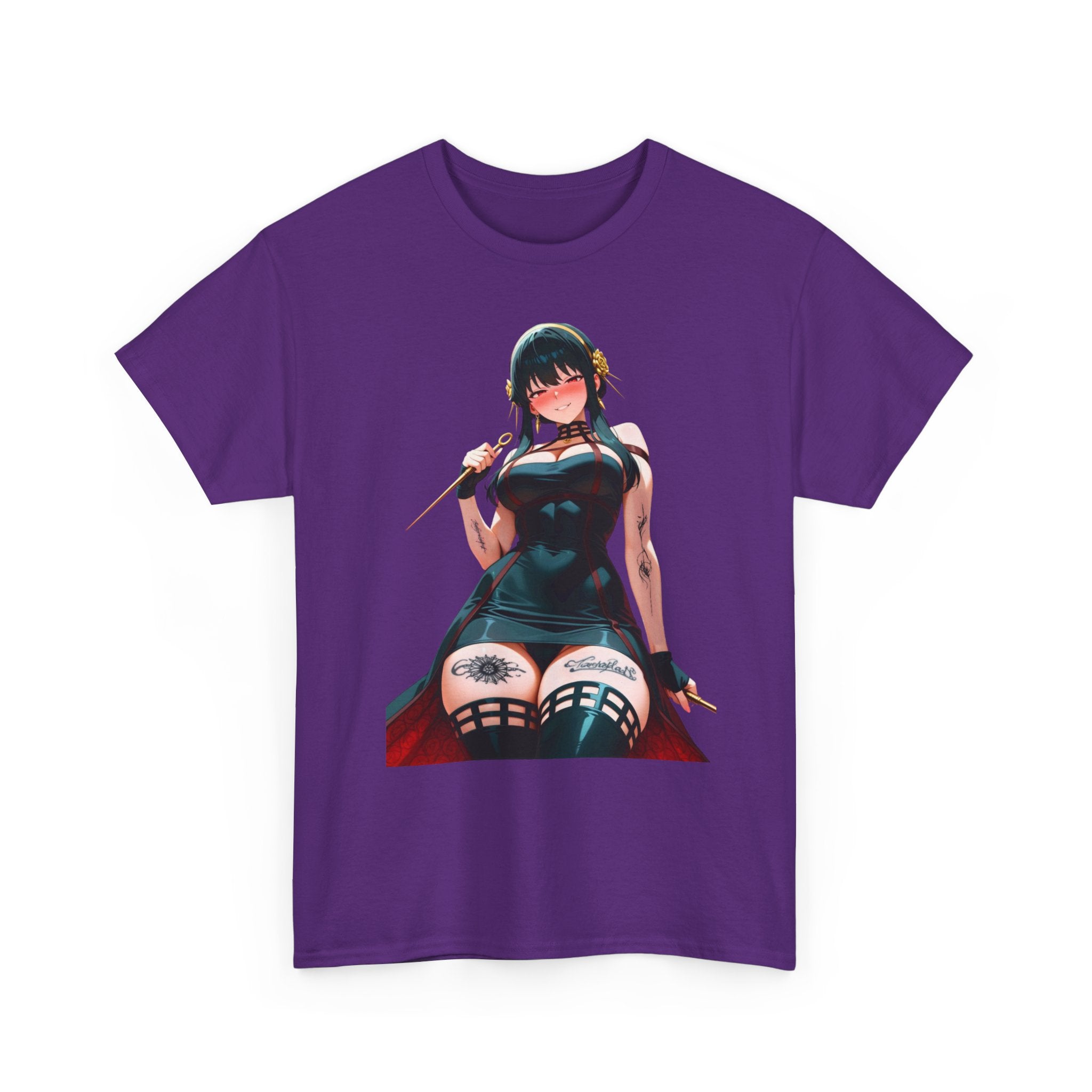 Yor Forger Assassin Gothic Tattooed Unisex Heavy Cotton Tee