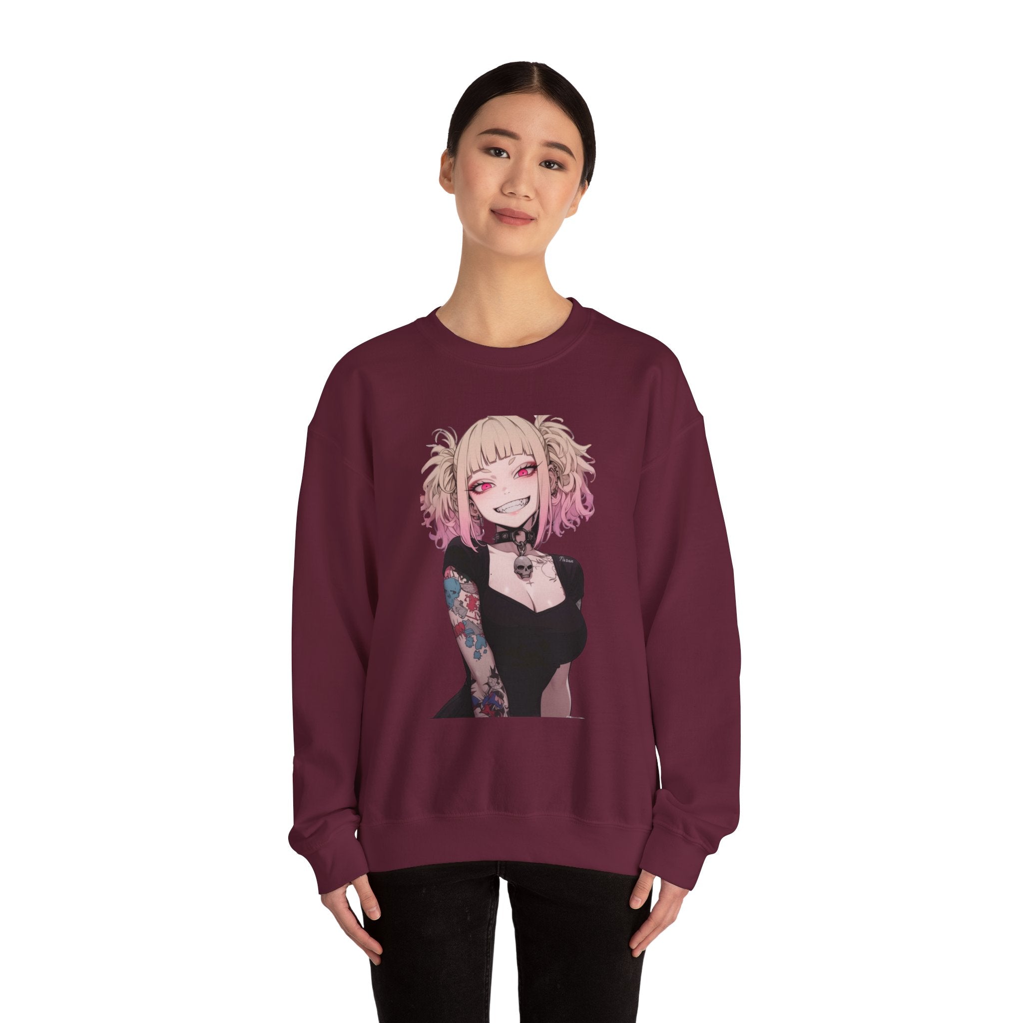 Gothic Himiko Toga Tattooed Crazy Unisex Heavy Blend™ Crewneck Sweatshirt