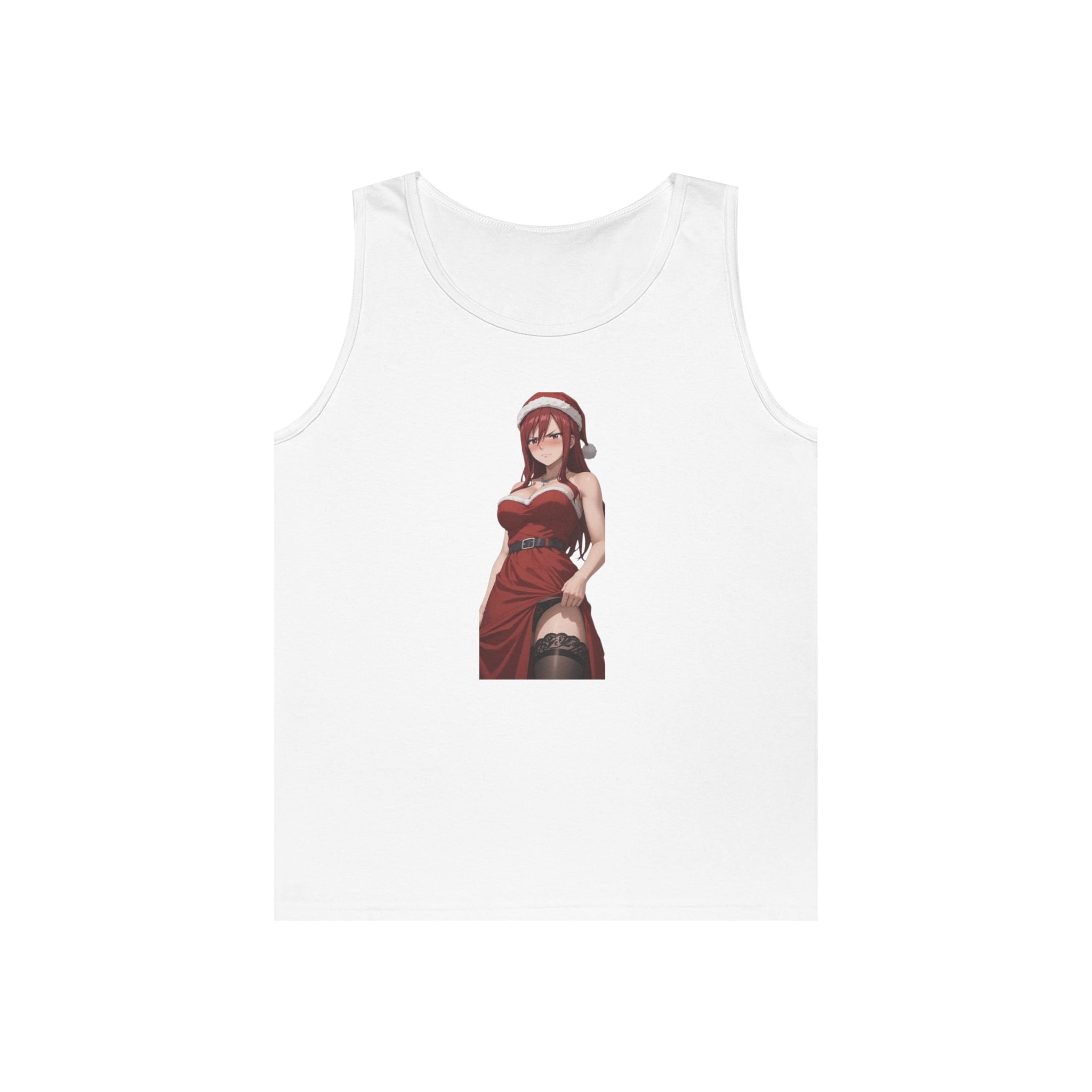 Ezra Scarlet Christmas Themed Angry Anime Heavy Cotton Tank Top