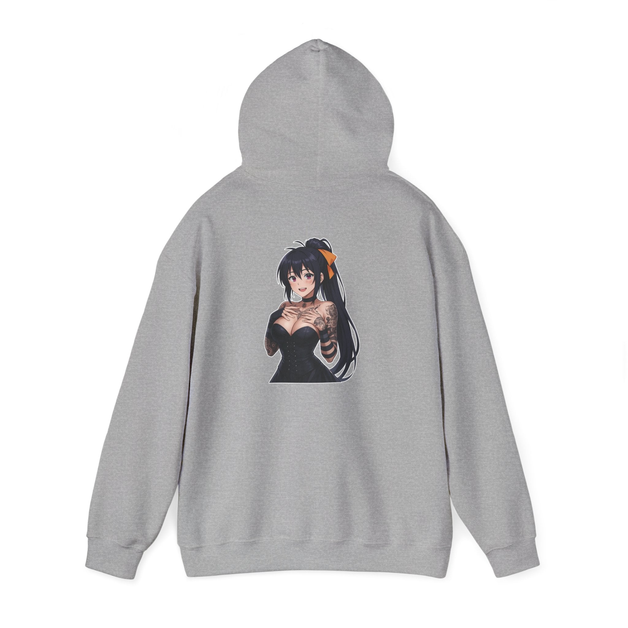 Gothic Style Akeno Himejima Tattoed Waifu Unisex Heavy Blend™ Hooded Sweatshirt