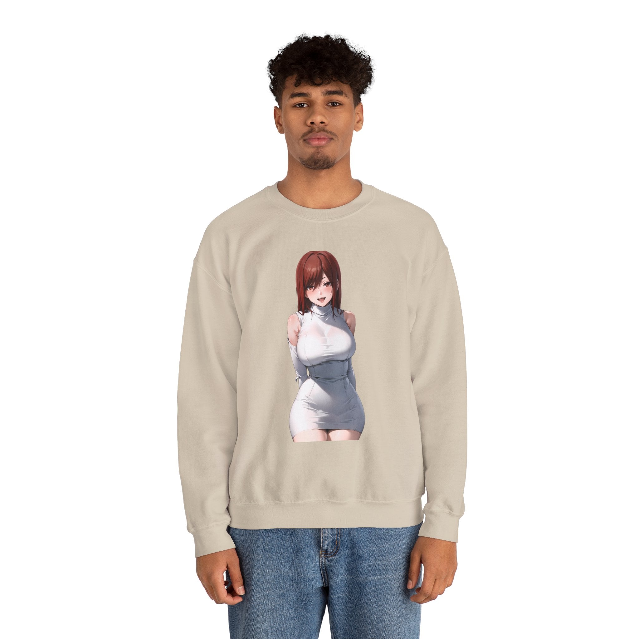 Ezra Scarlet Charming White Dress Anime Unisex Heavy Blend™ Crewneck Sweatshirt