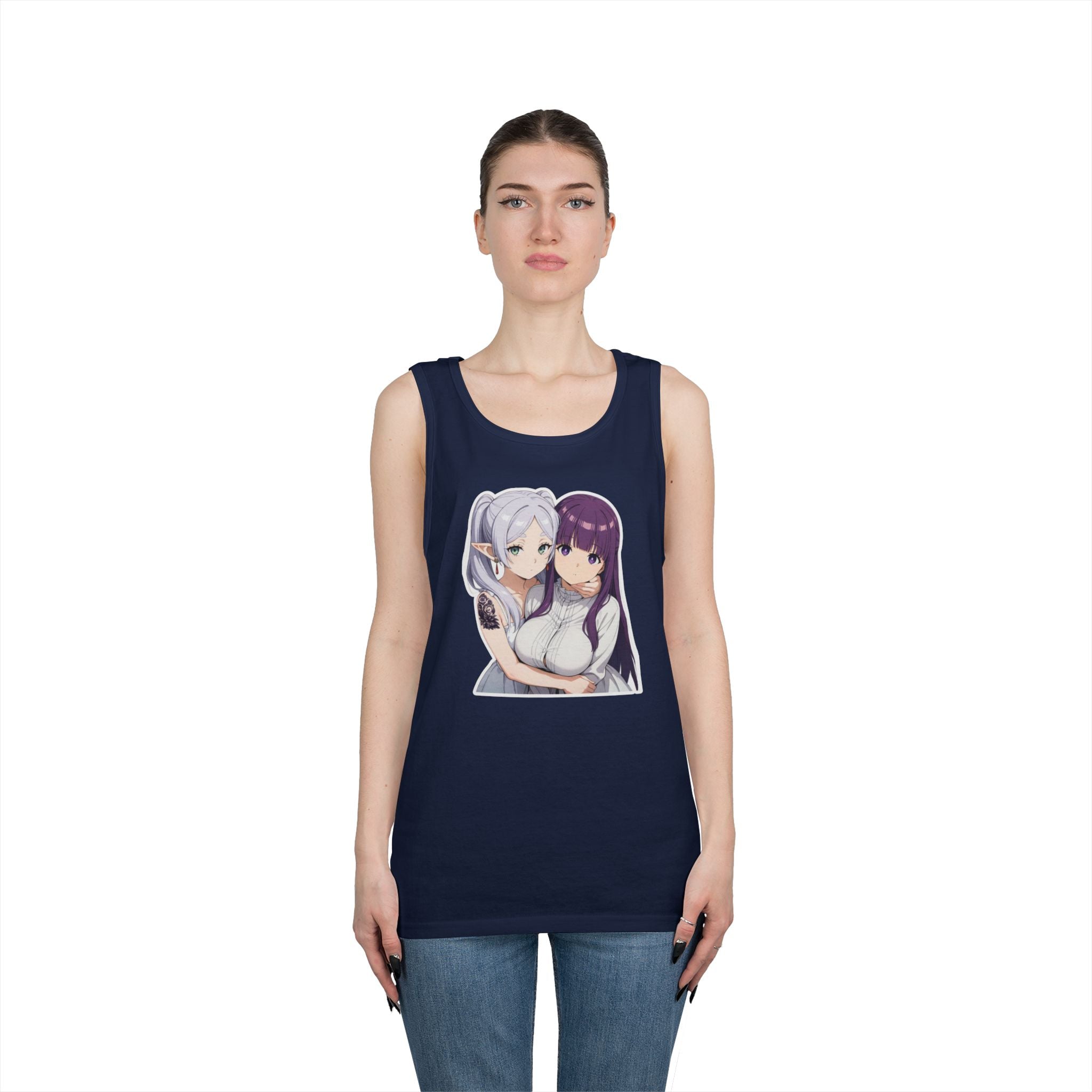 Fern x Frieren Waifu Heavy Cotton Tank Top