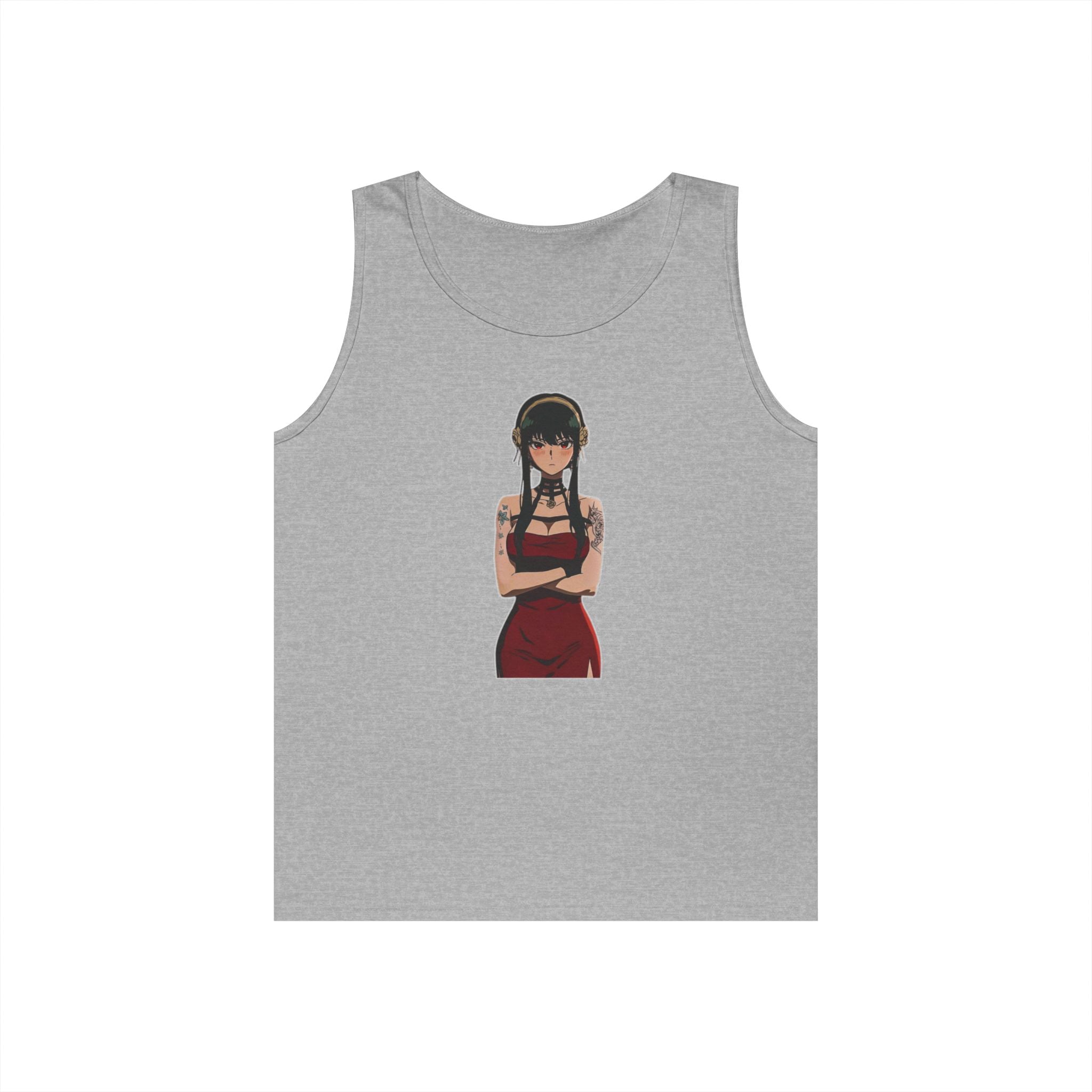 Yor Forger Elegant Tattooed Anime Heavy Cotton Tank Top