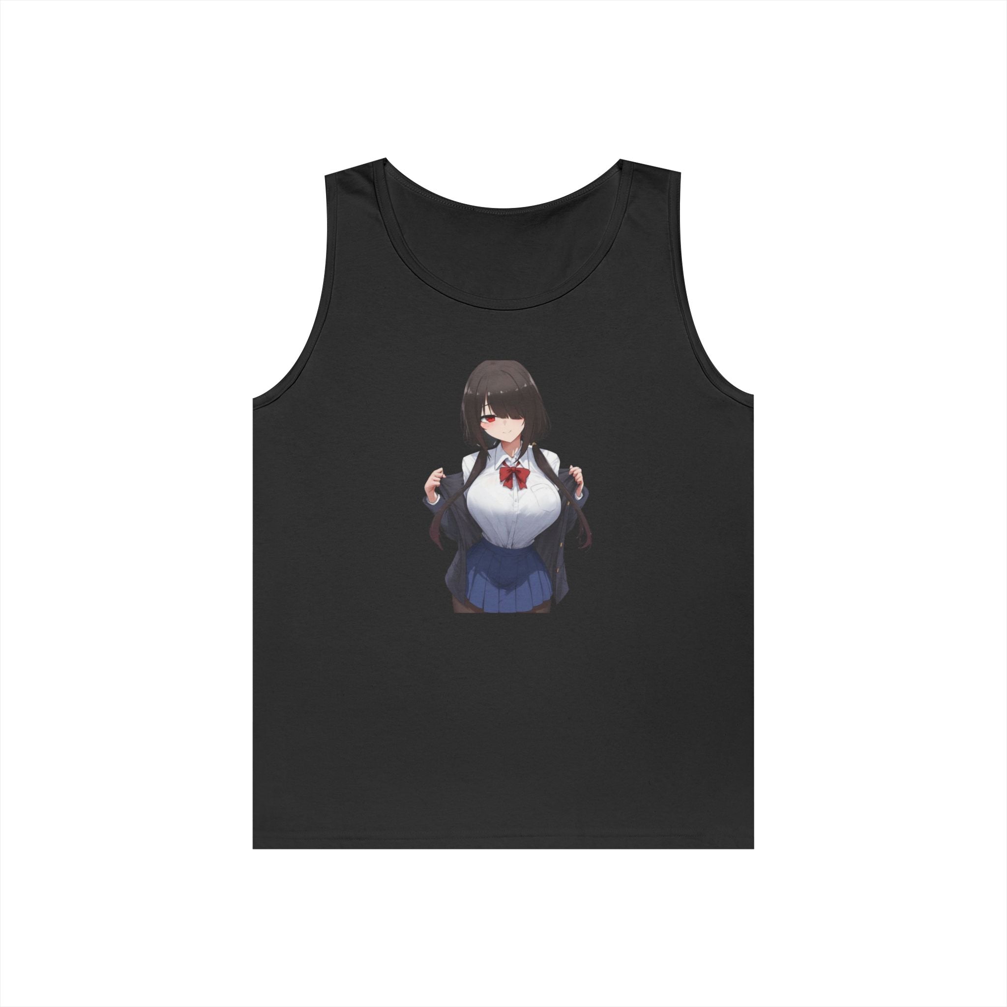 Tokisaki Kurum Schoolgirl Gothic Seductive Heavy Cotton Tank Top