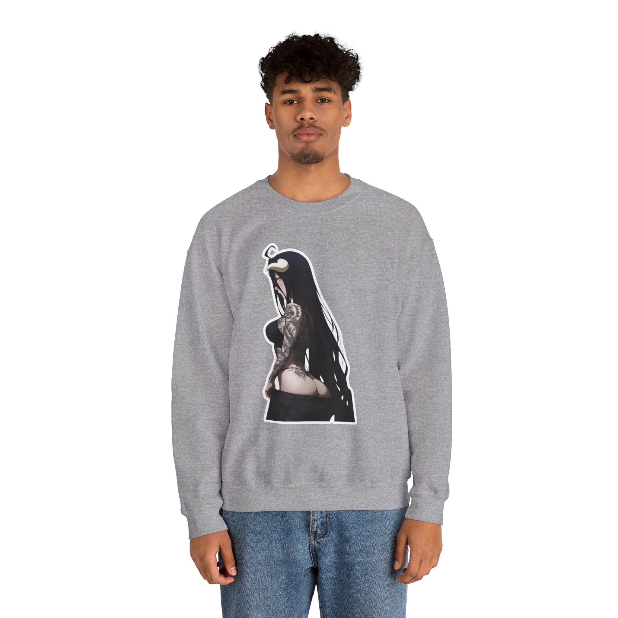 Albedo From Overlord Gothic Tattooed Unisex Heavy Blend™ Crewneck Sweatshirt
