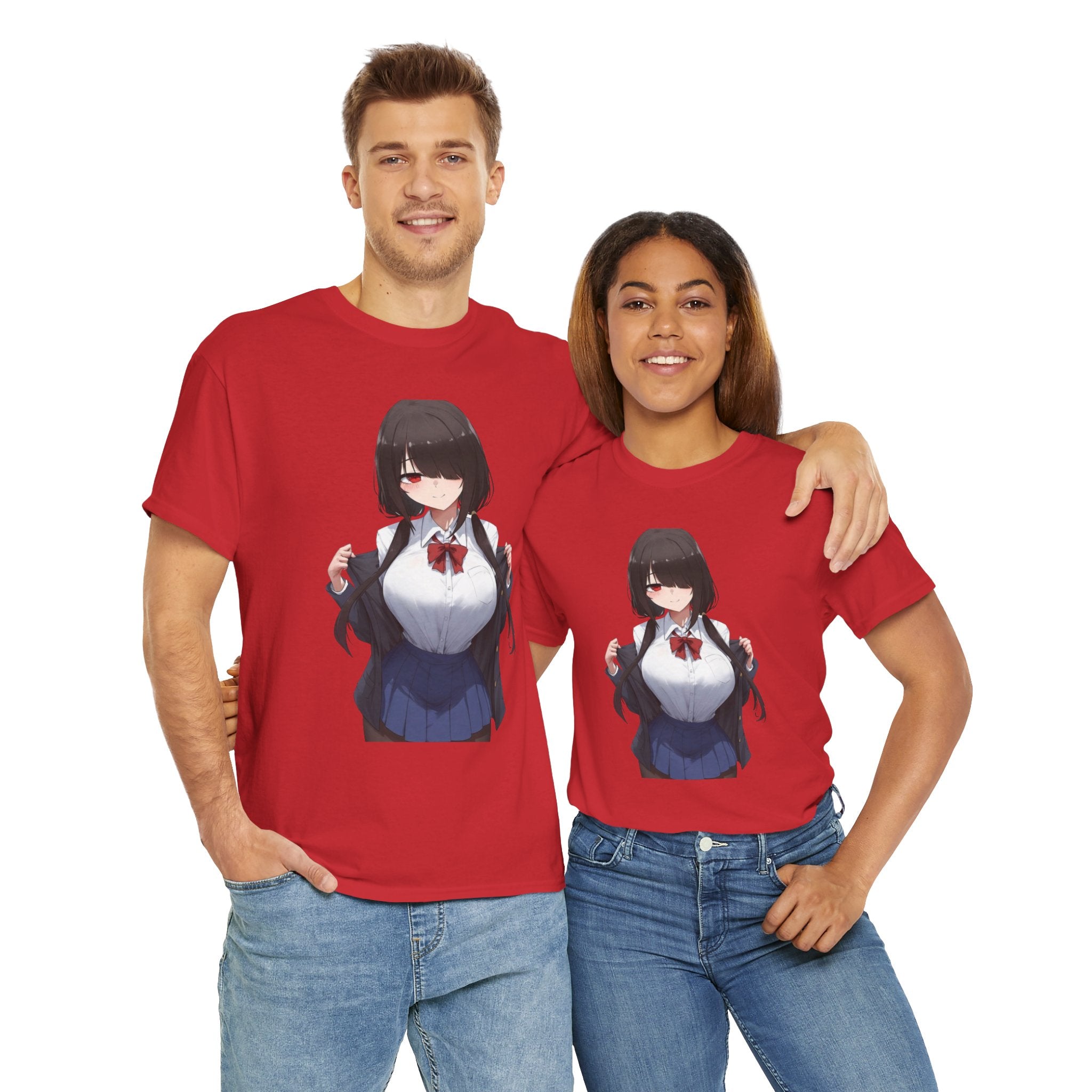 Tokisaki Kurum Schoolgirl Gothic Seductive Unisex Heavy Cotton Tee