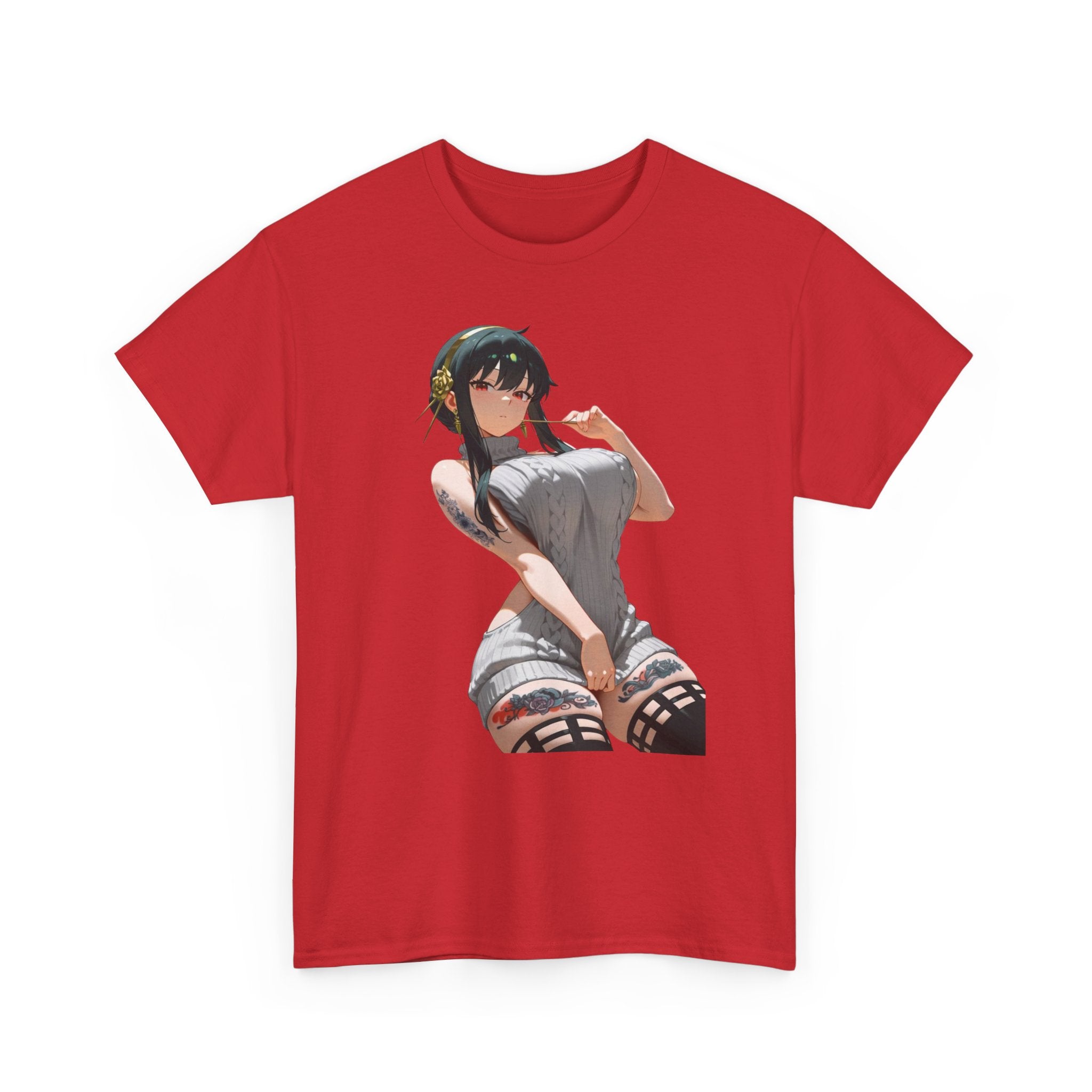 Yor Forger Sexy Tattooed Anime Heavy Cotton Tee