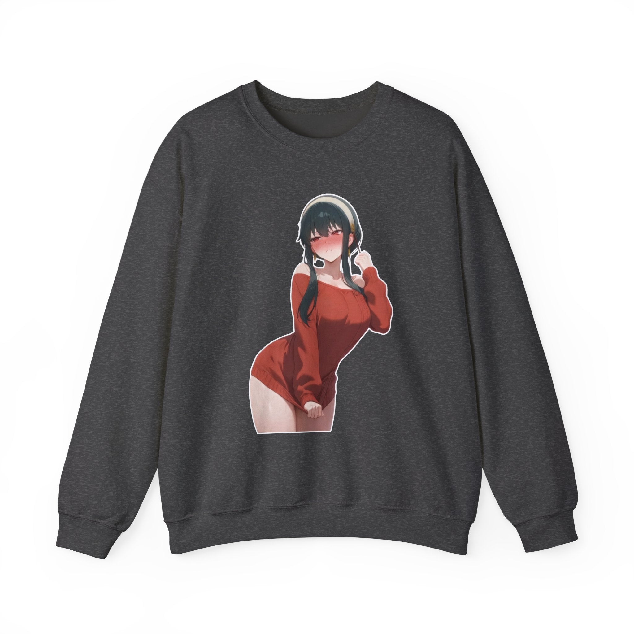 Yor Forger Blushing Waifu Unisex Heavy Blend™ Crewneck Sweatshirt