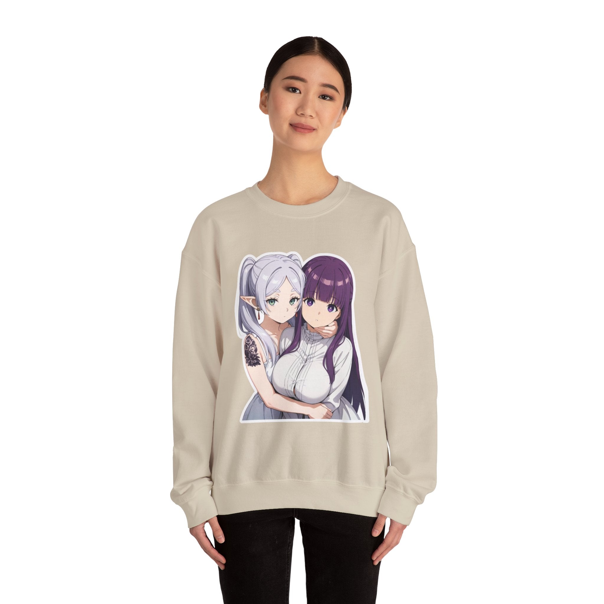 Fern x Frieren Waifu Unisex Heavy Blend™ Crewneck Sweatshirt