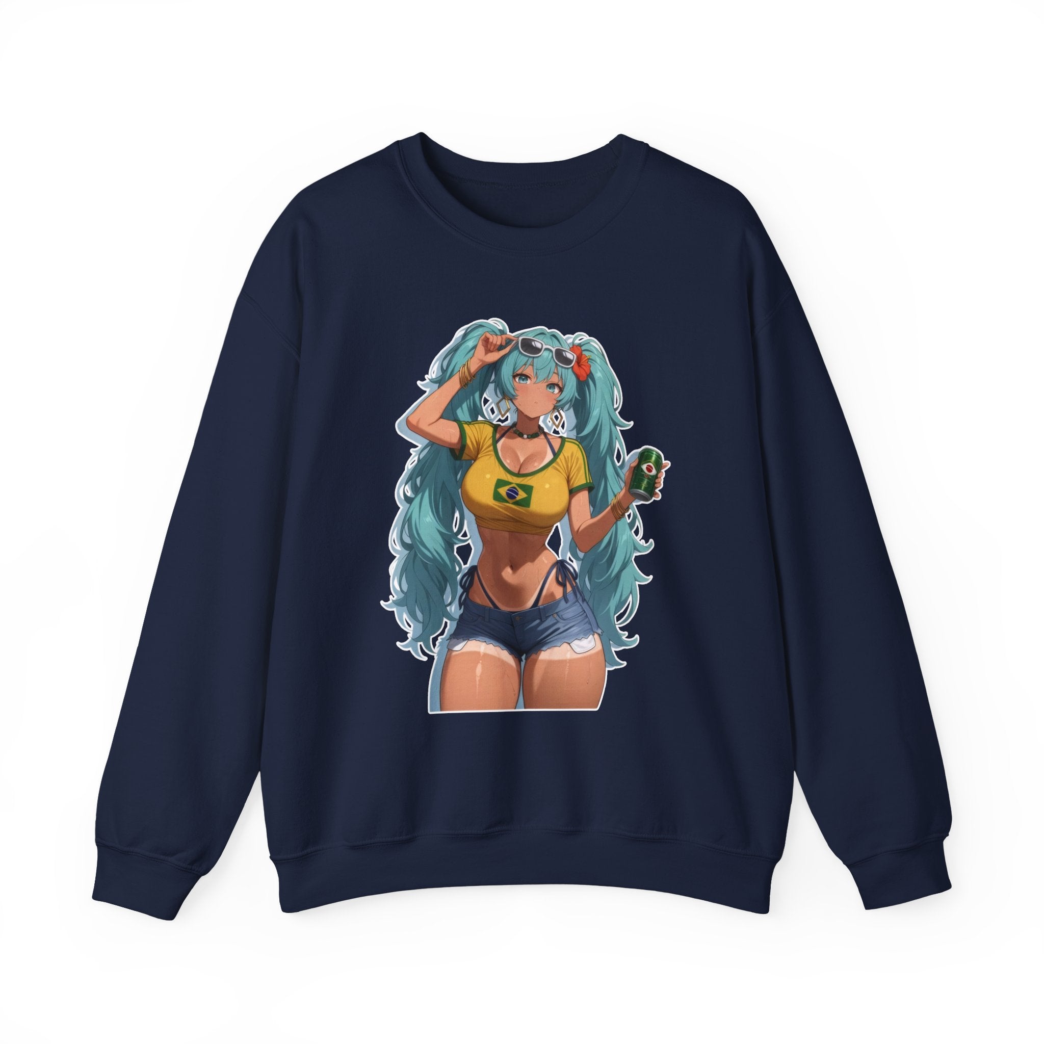 Hatsune Miku Brazil Girl Unisex Heavy Blend™ Crewneck Sweatshirt