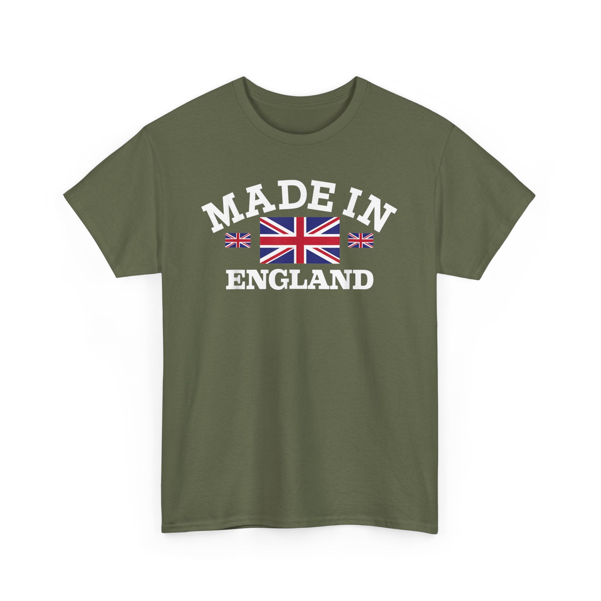 Made in England British Flag Union Jack Unisex Heavy Cotton Tee