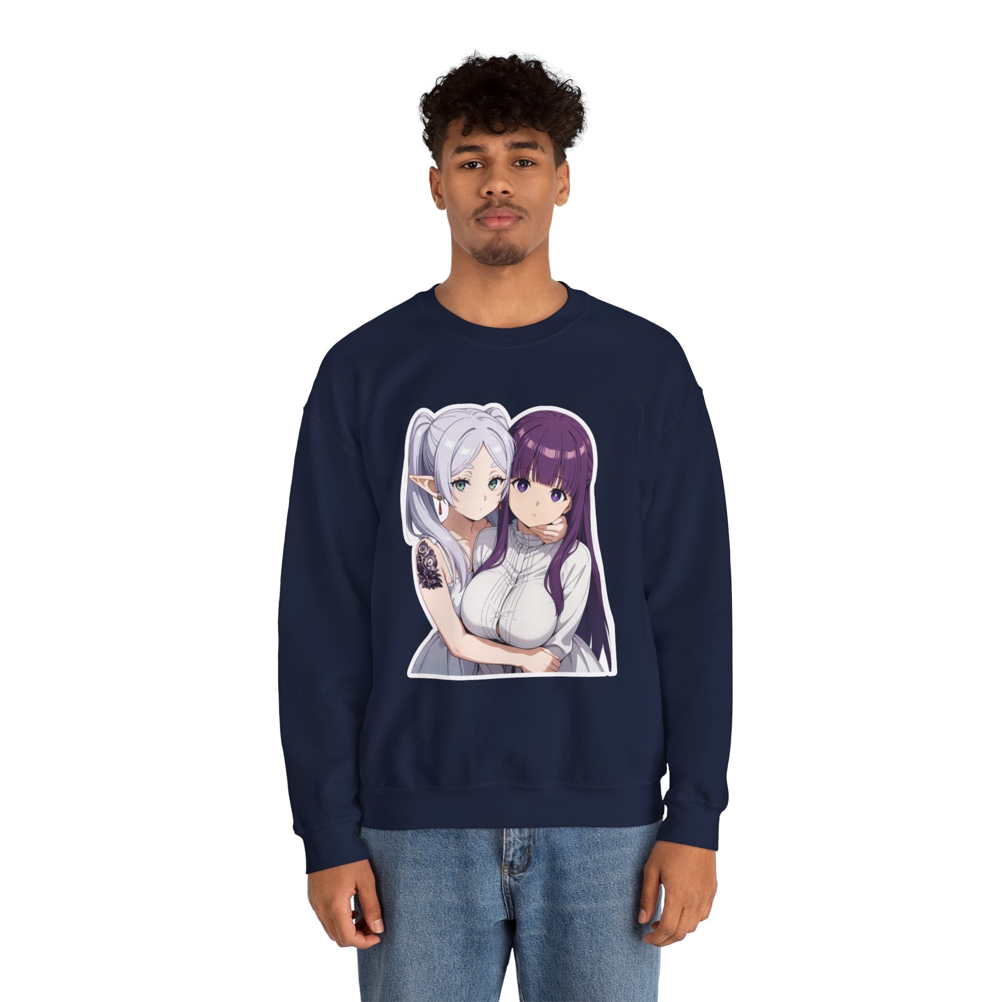 Fern x Frieren Waifu Unisex Heavy Blend™ Crewneck Sweatshirt