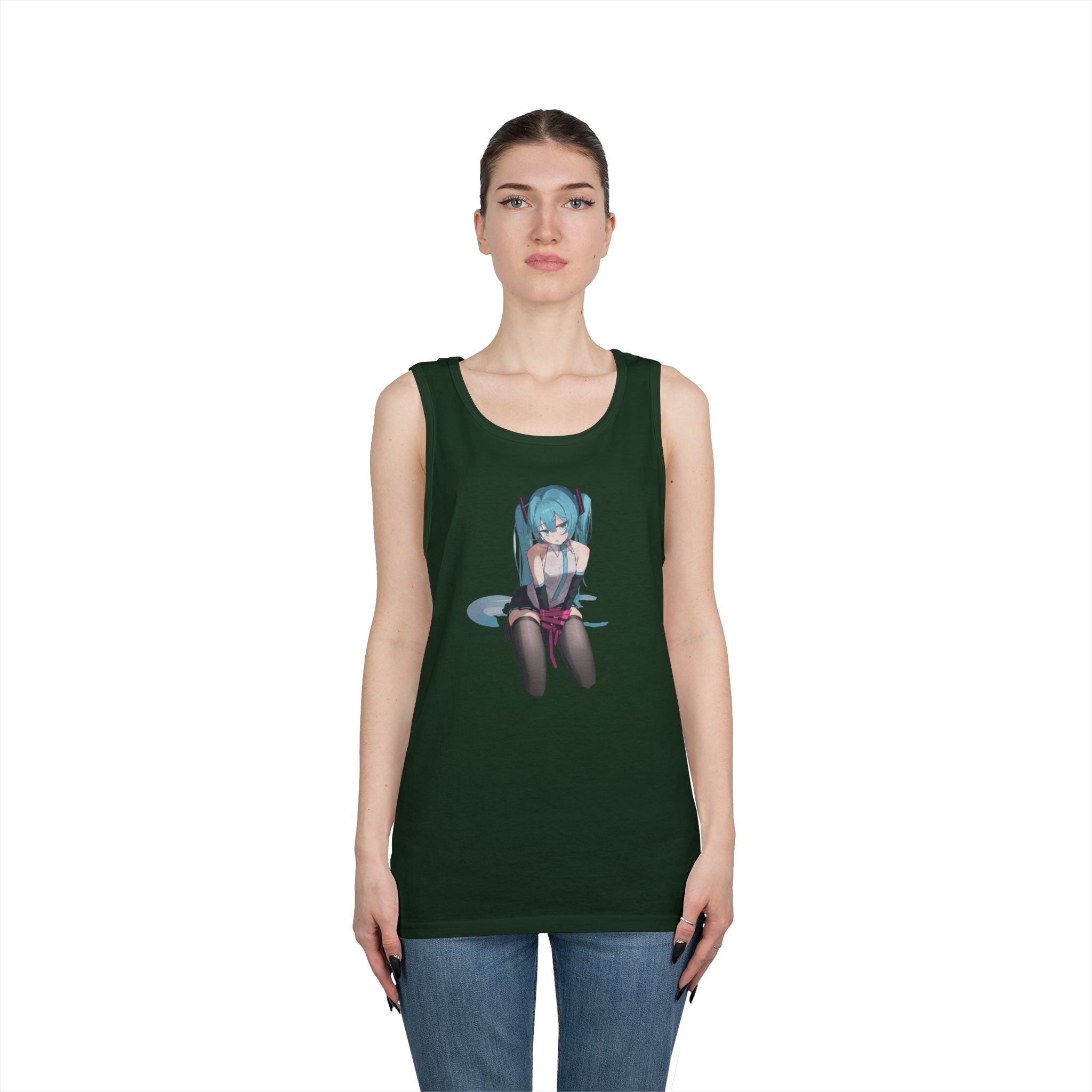 Hatsune Miku Bound Cute Anime Heavy Cotton Tank Top