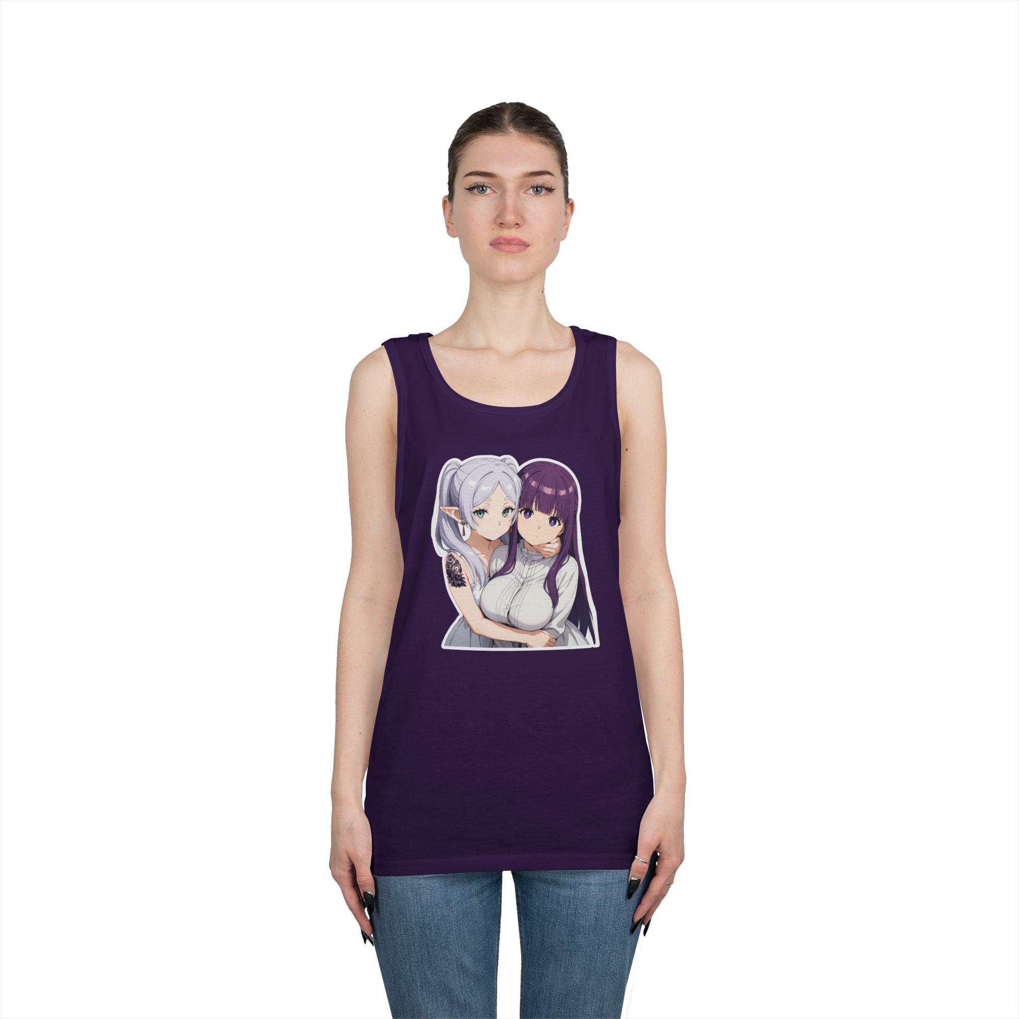 Fern x Frieren Waifu Heavy Cotton Tank Top